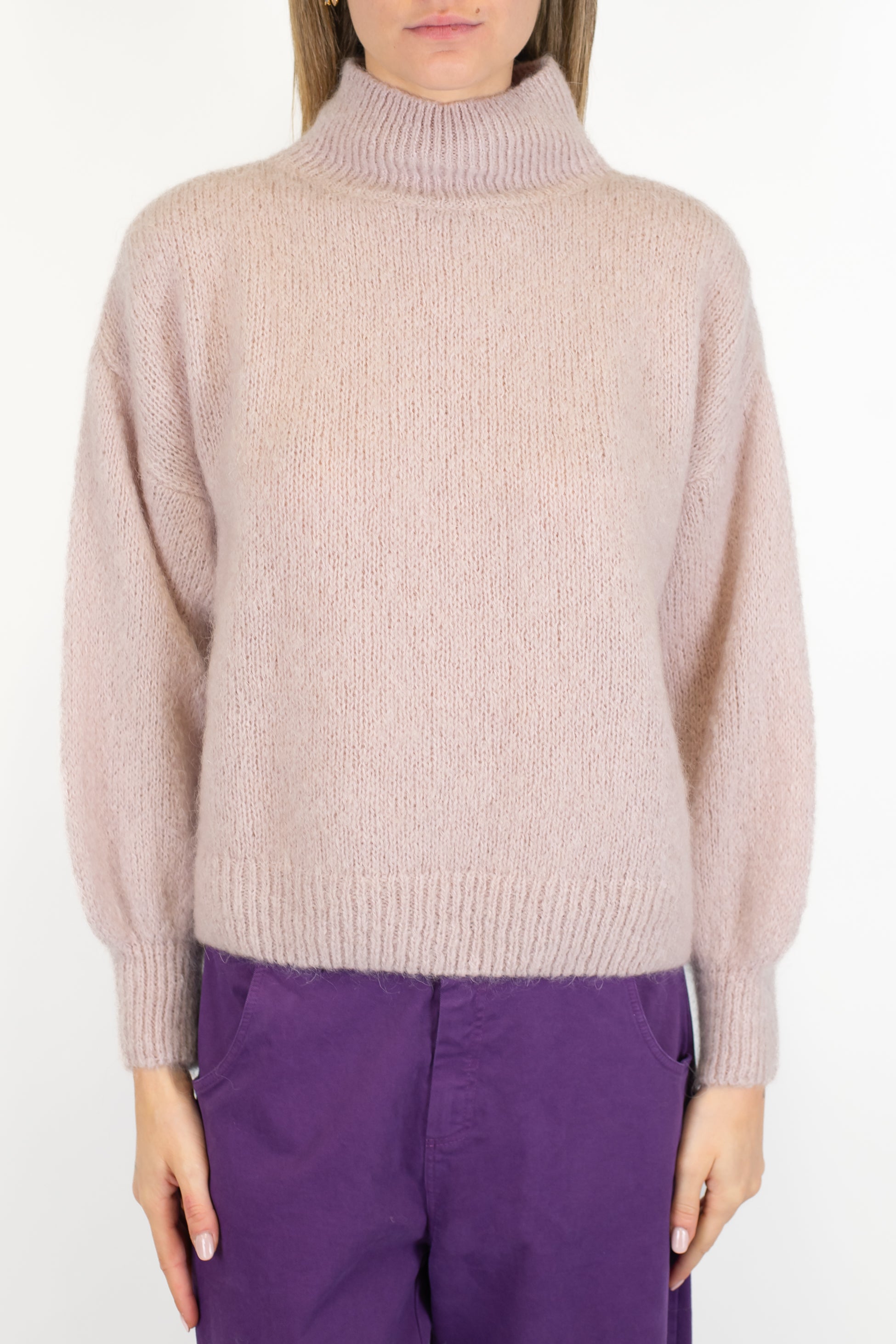 Dixie -Lupetto in lana mohair con maniche ampie