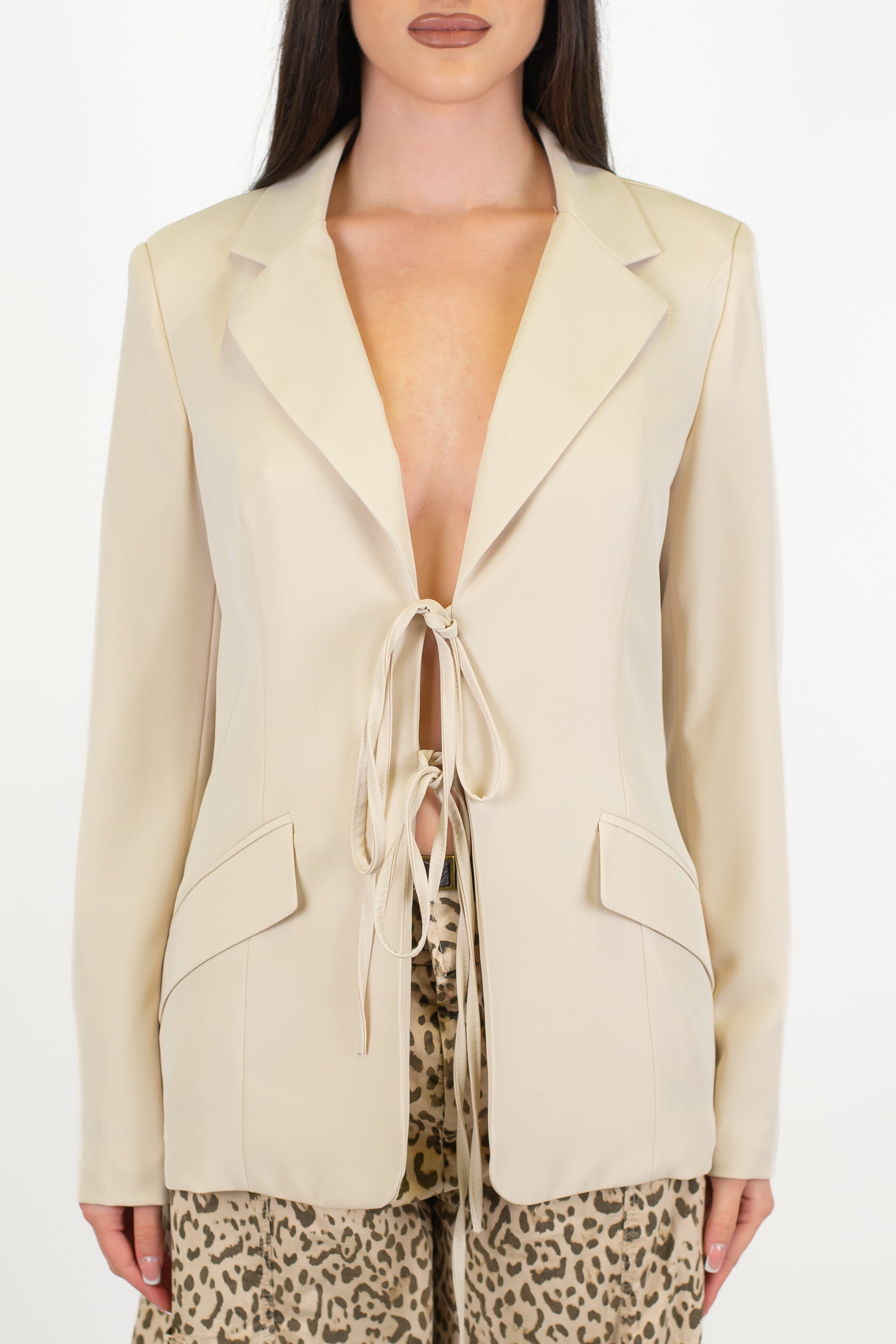 Motel - Giacca monopetto con chiusura a doppio laccio