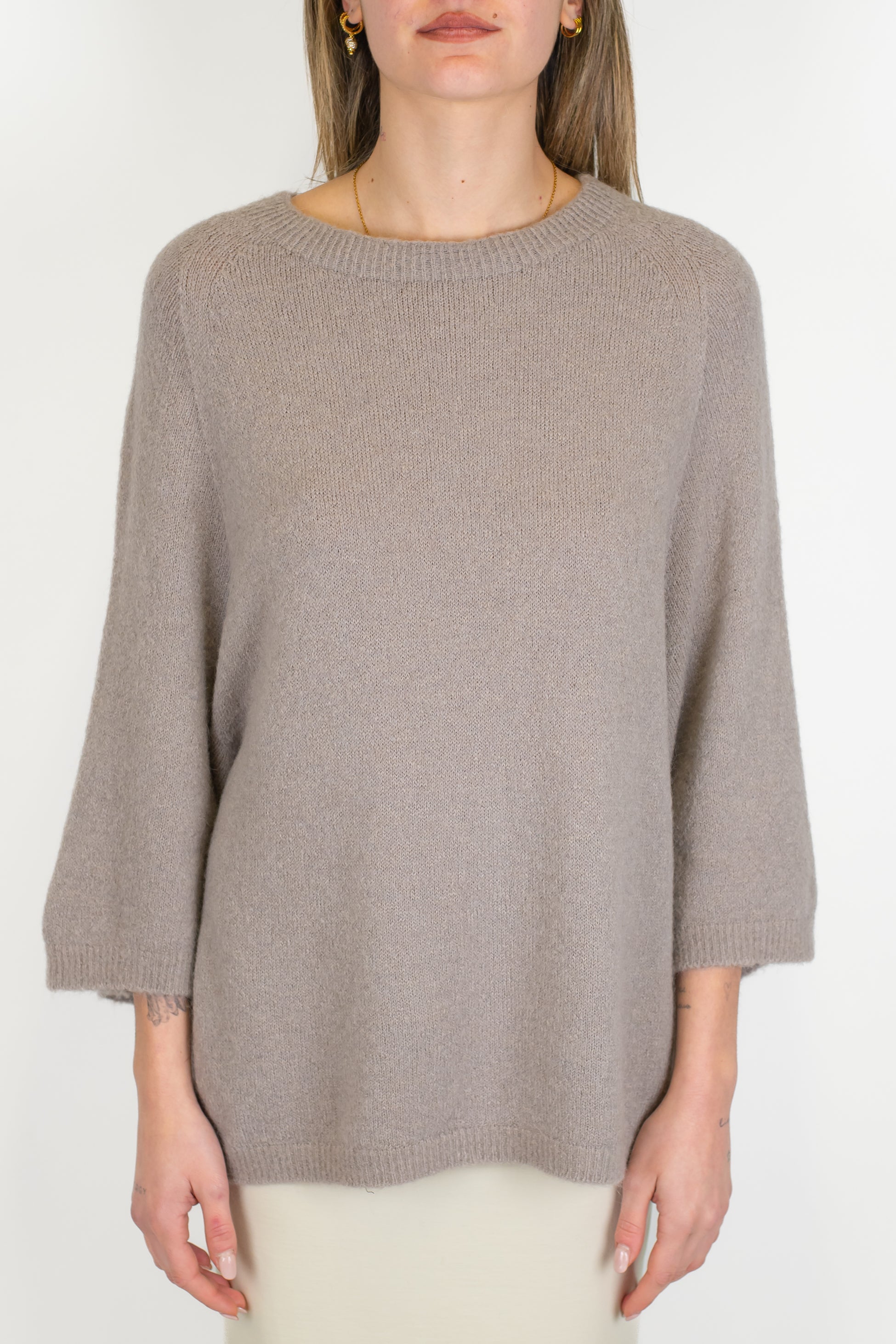 Imperial - Maglia manica tre quarti in misto alpaca