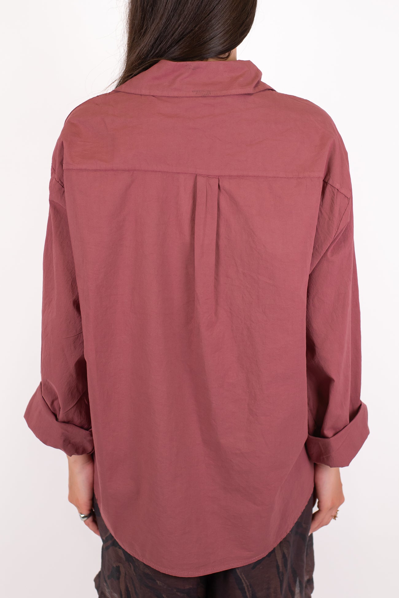 Haveone - Camicia in mussola di cotone con doppia tasca