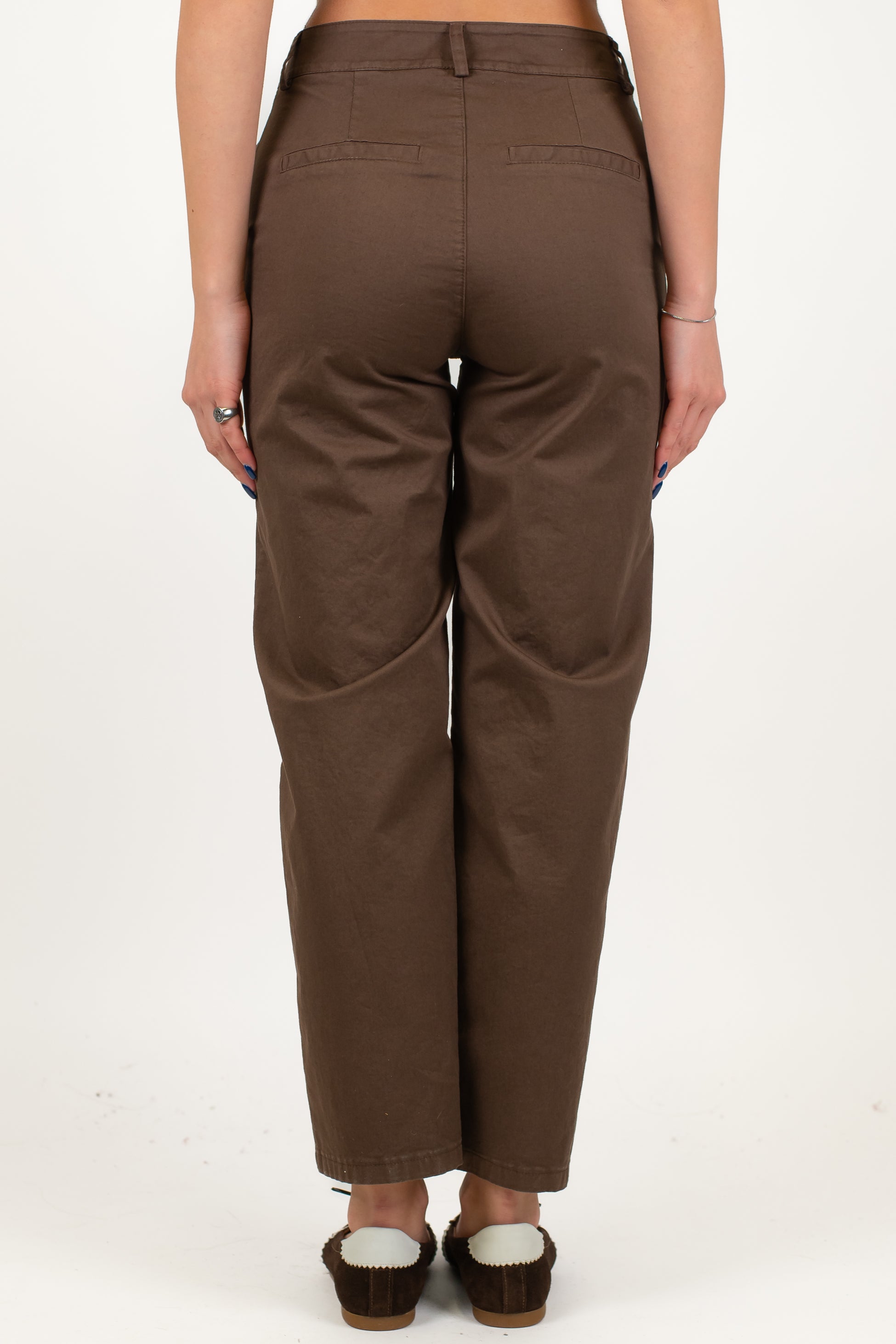 Tensione in - Pantalone balloon in cotone tinta unita