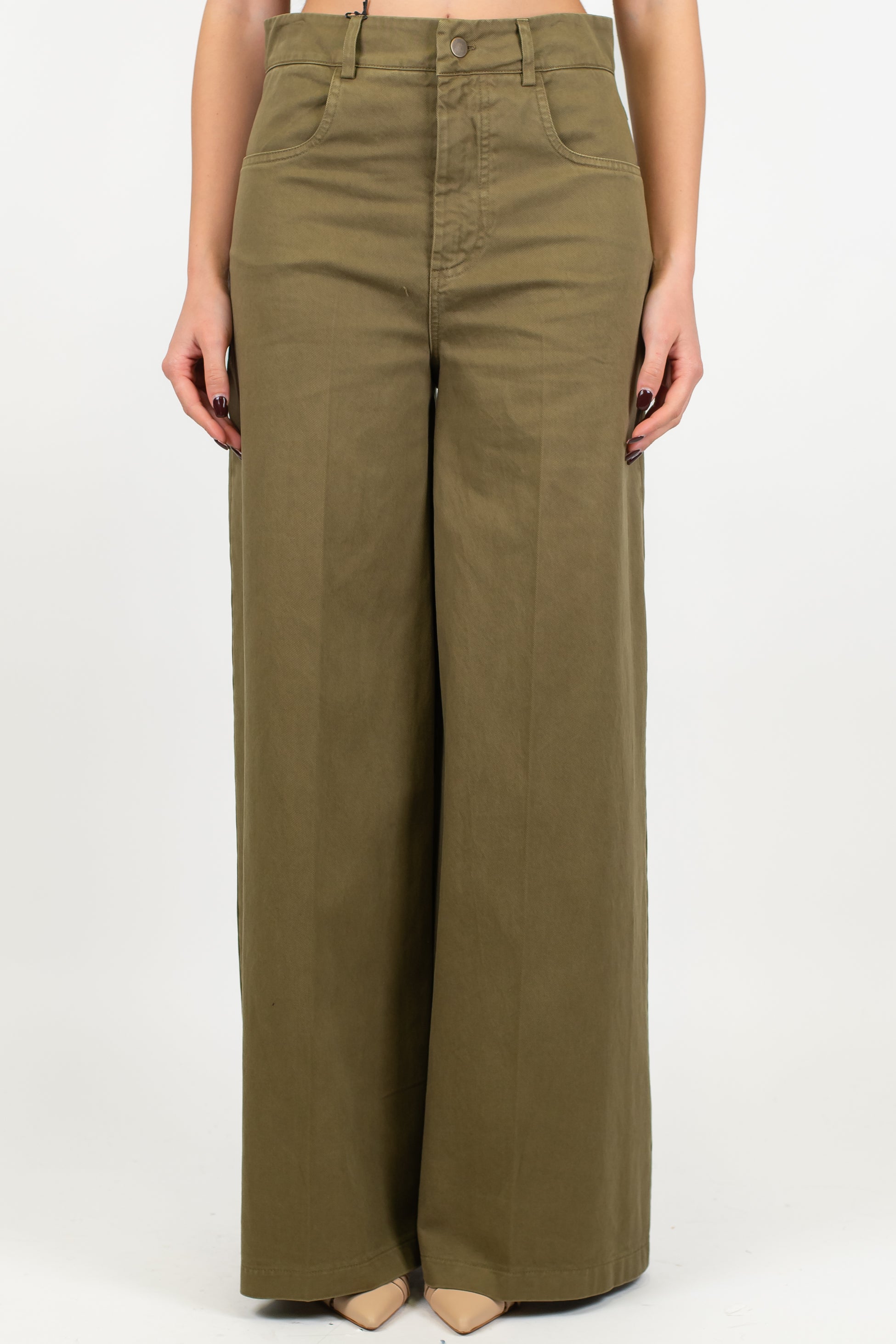 Tensione in - Pantalone palazzo in lyocell modello Baldo