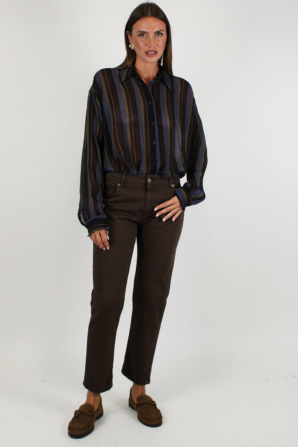Motel - Pantalone regular in denim colorato