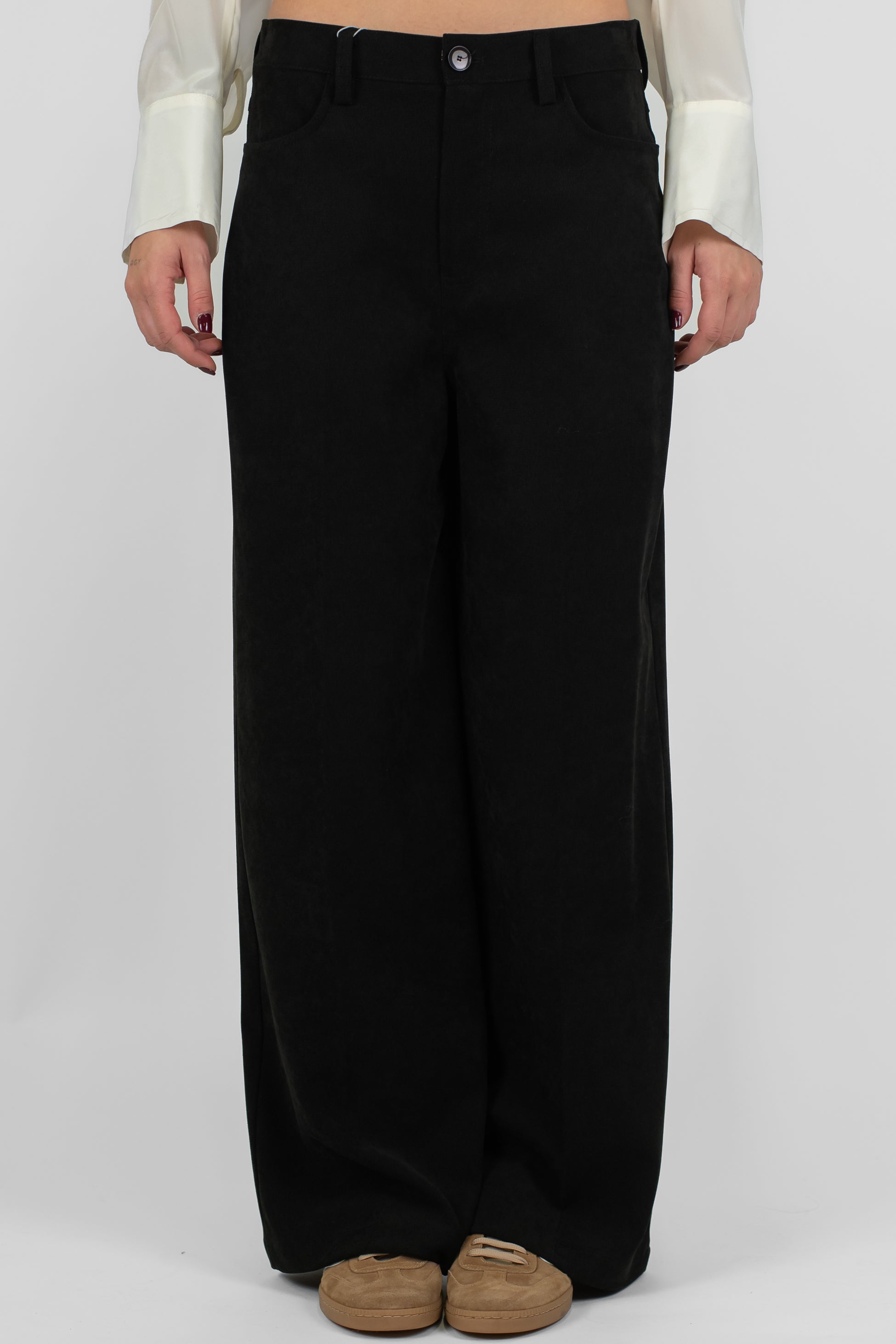 Motel - Pantalone palazzo in velluto