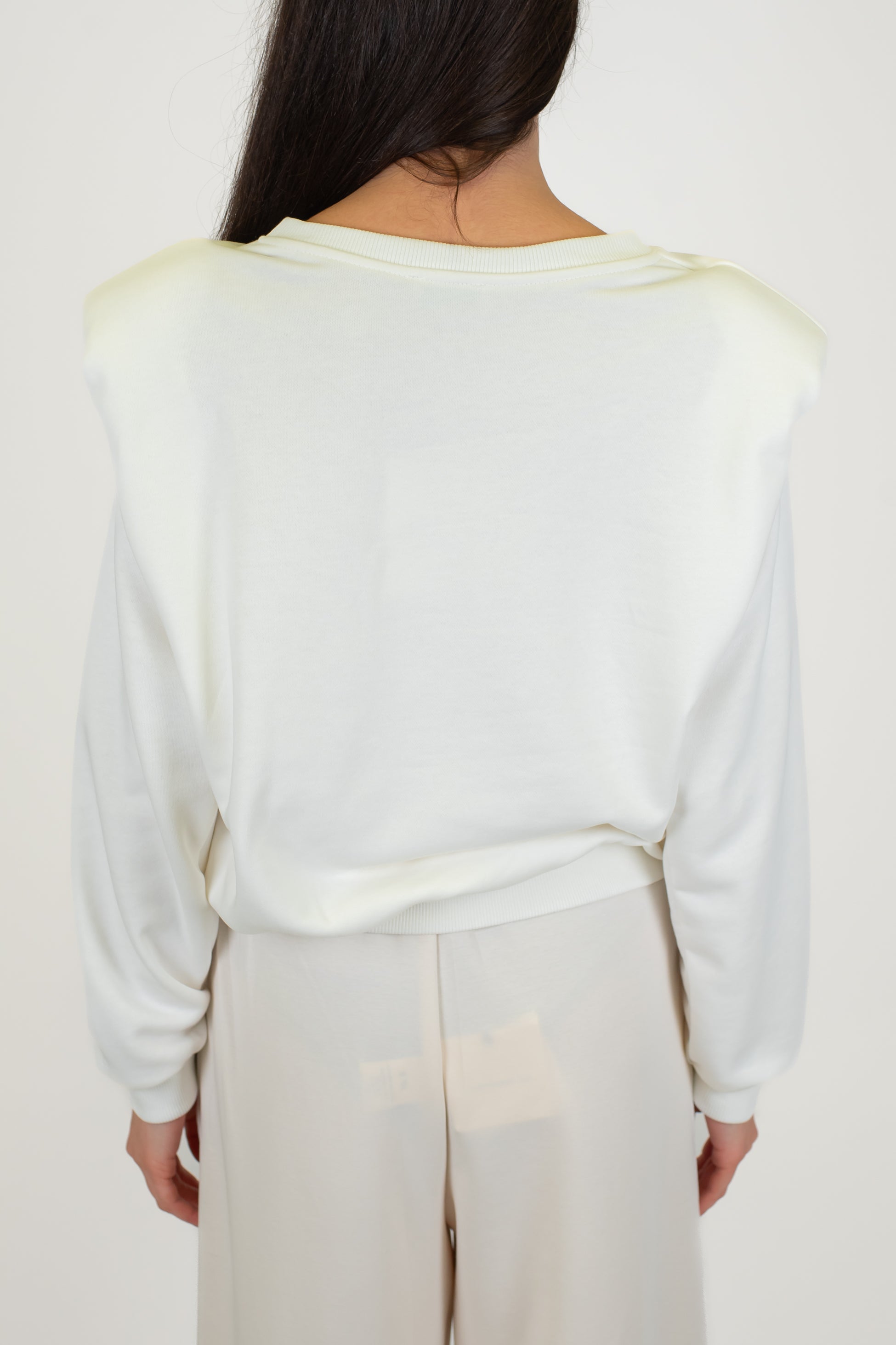 Dixie - Felpa girocollo con spalline ed elastico sul fondo