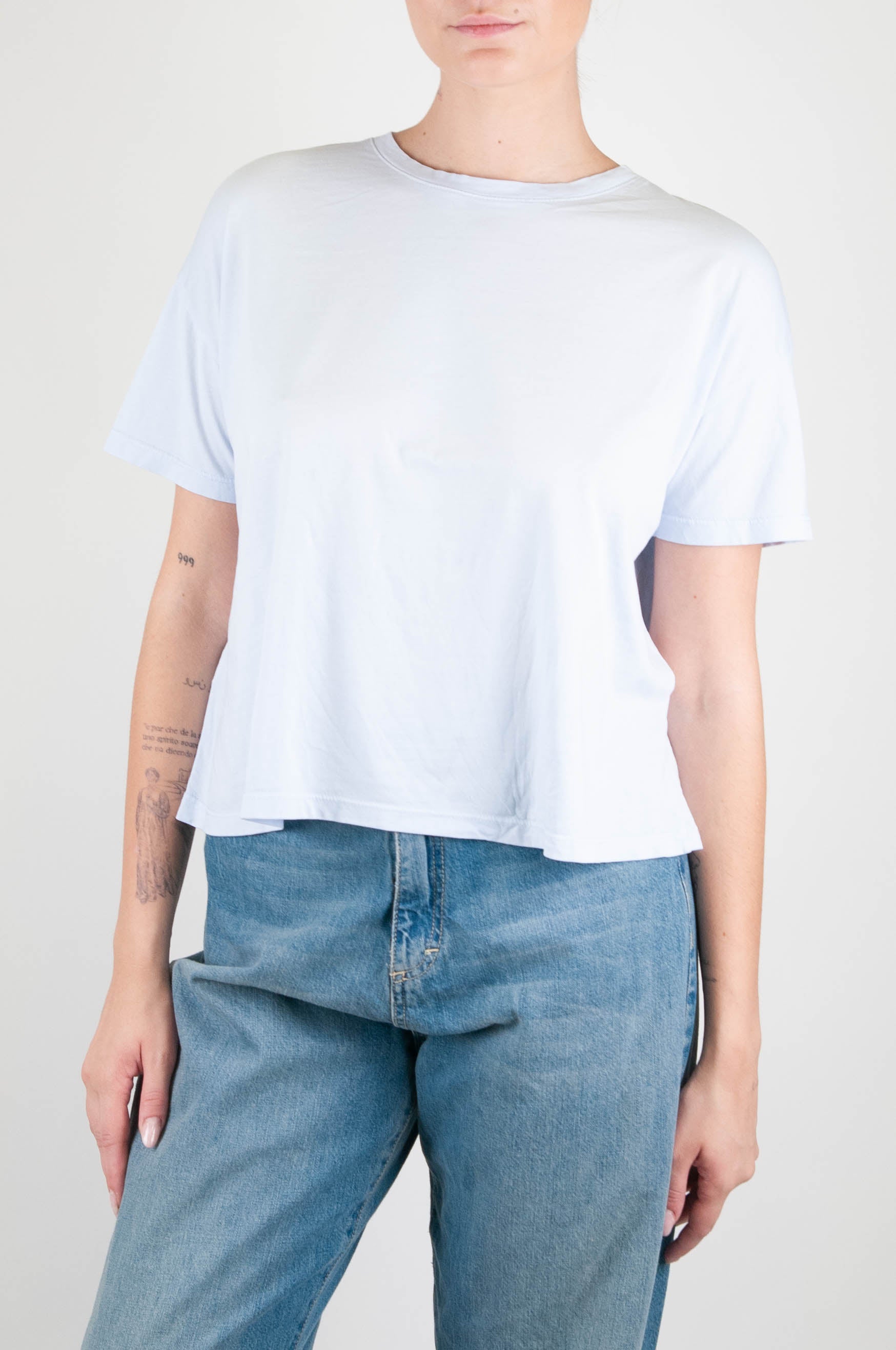 Tensione in - T-shirt basic crop in cotone