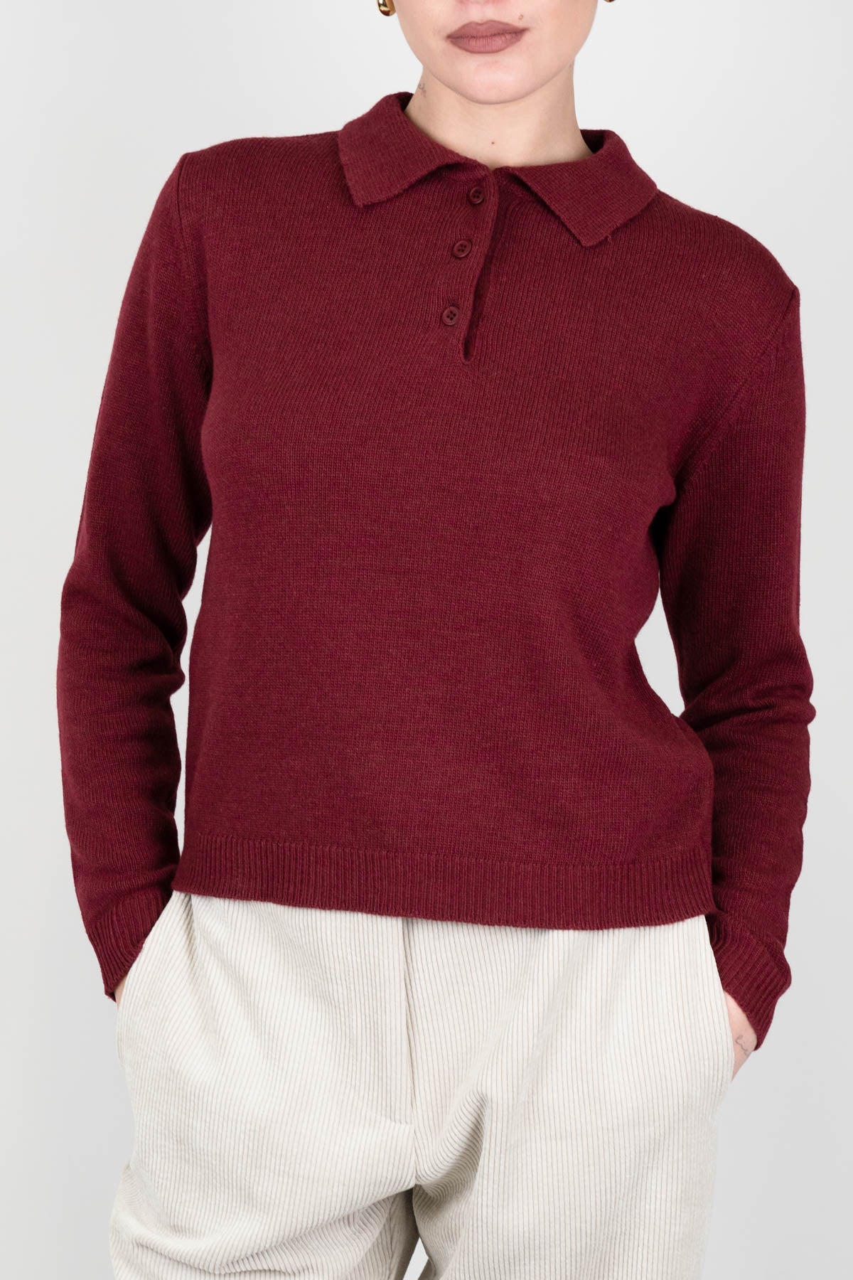 Tensione in - Polo in maglia slim in misto lana e cashmere