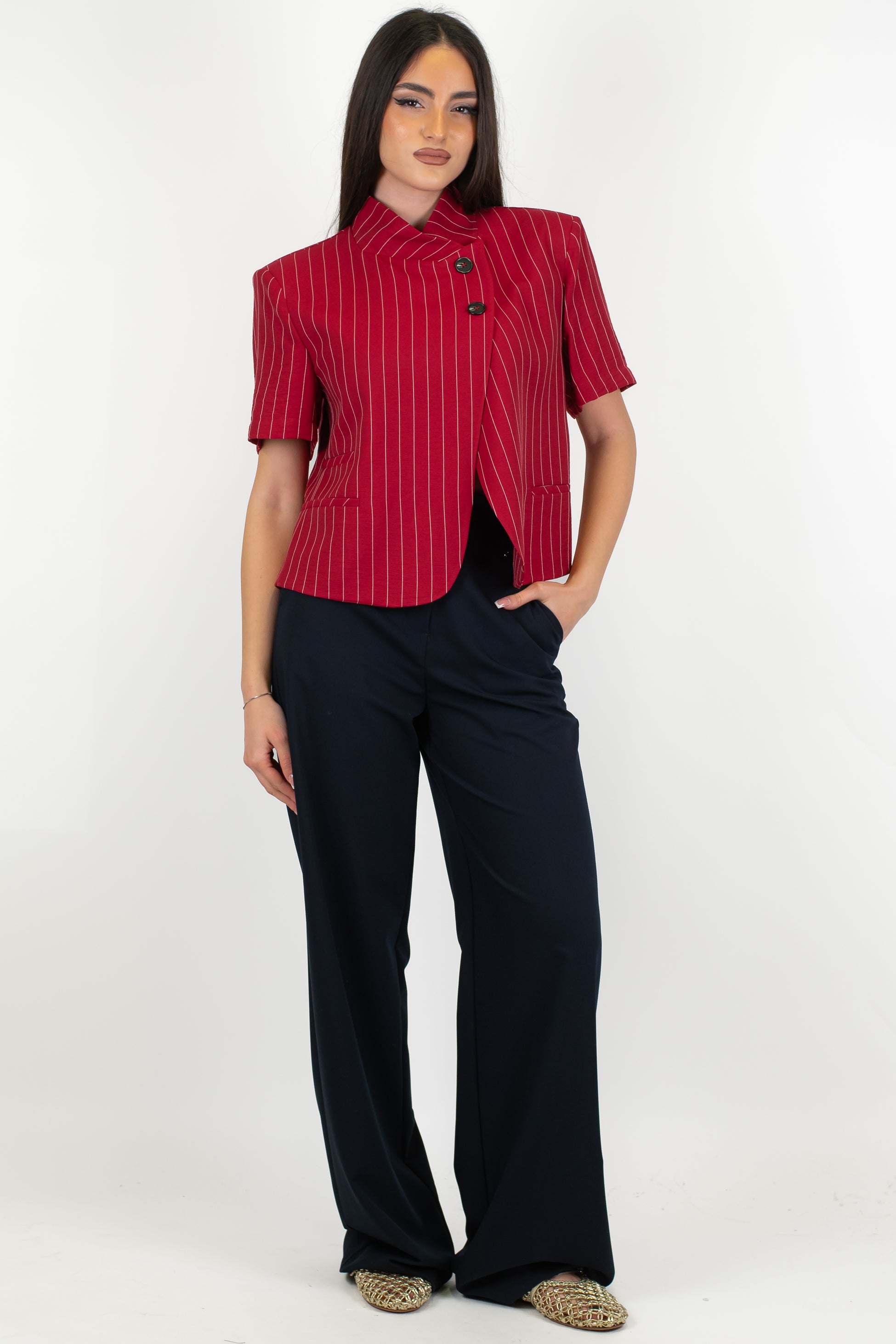 Dixie - Pantalone palazzo con elastico sul retro