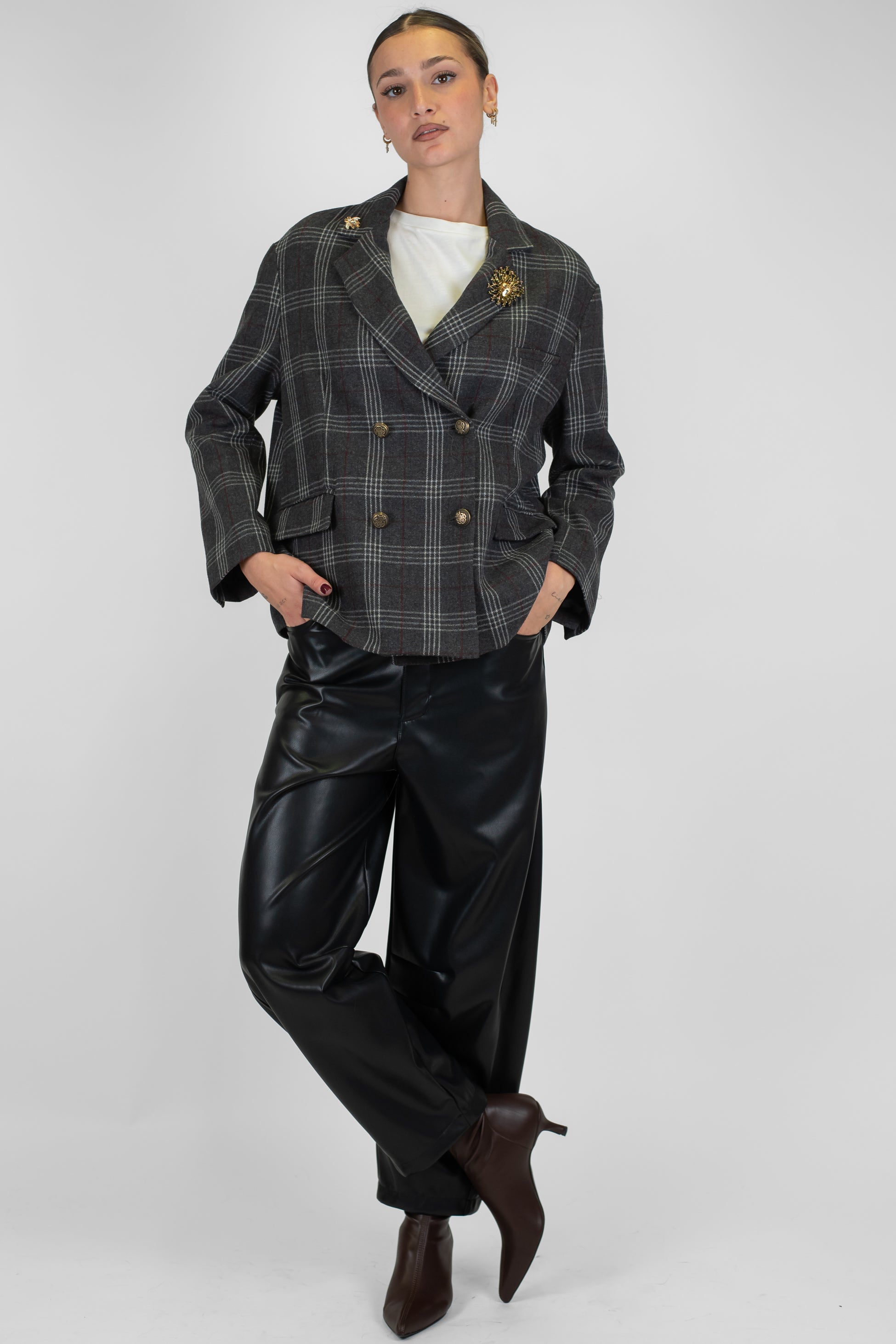 Haveone - Pantalone Balloon in ecopelle