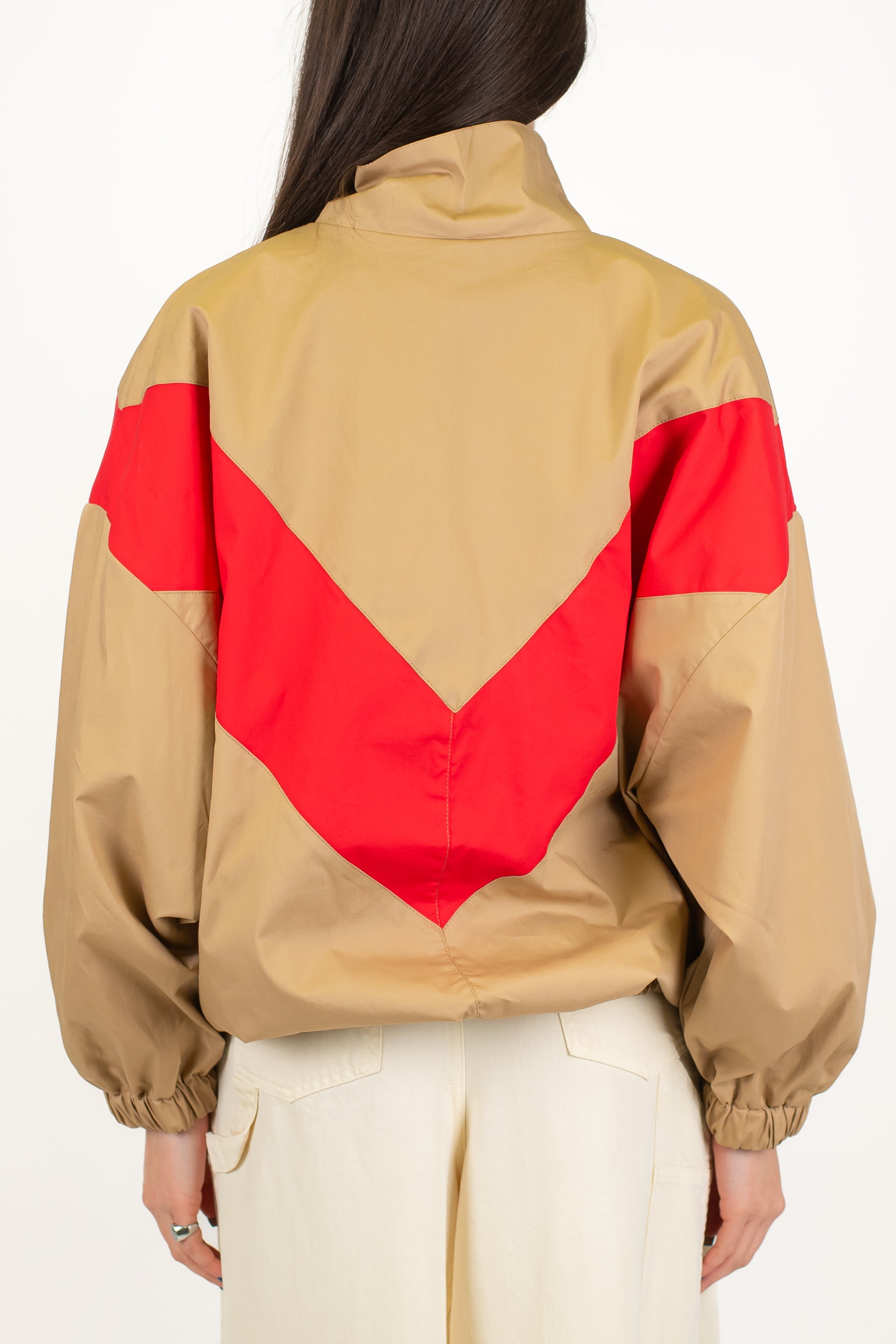 Haveone - Bomber fantasia riga a contrasto con elastico in vita