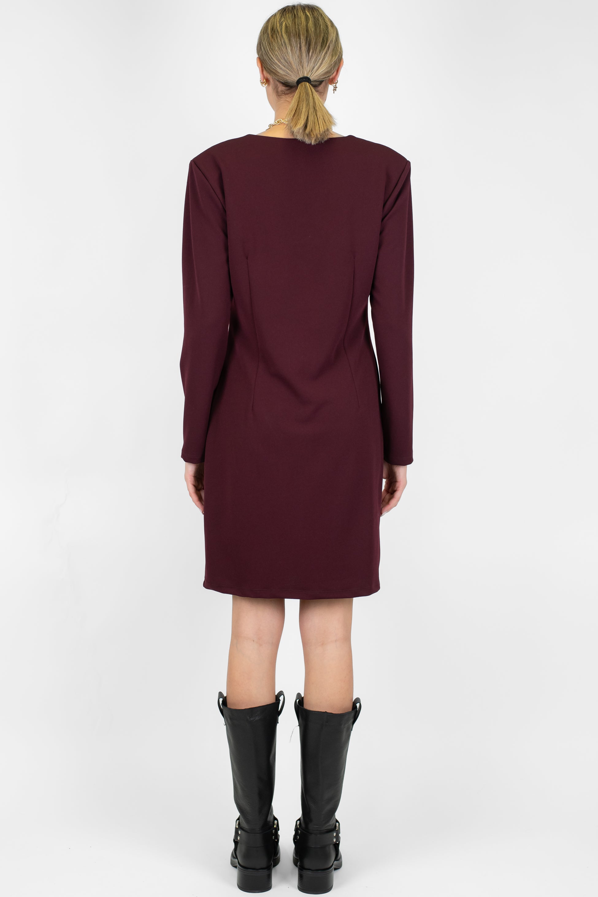 Motel - Abito corto manica lunga con collana