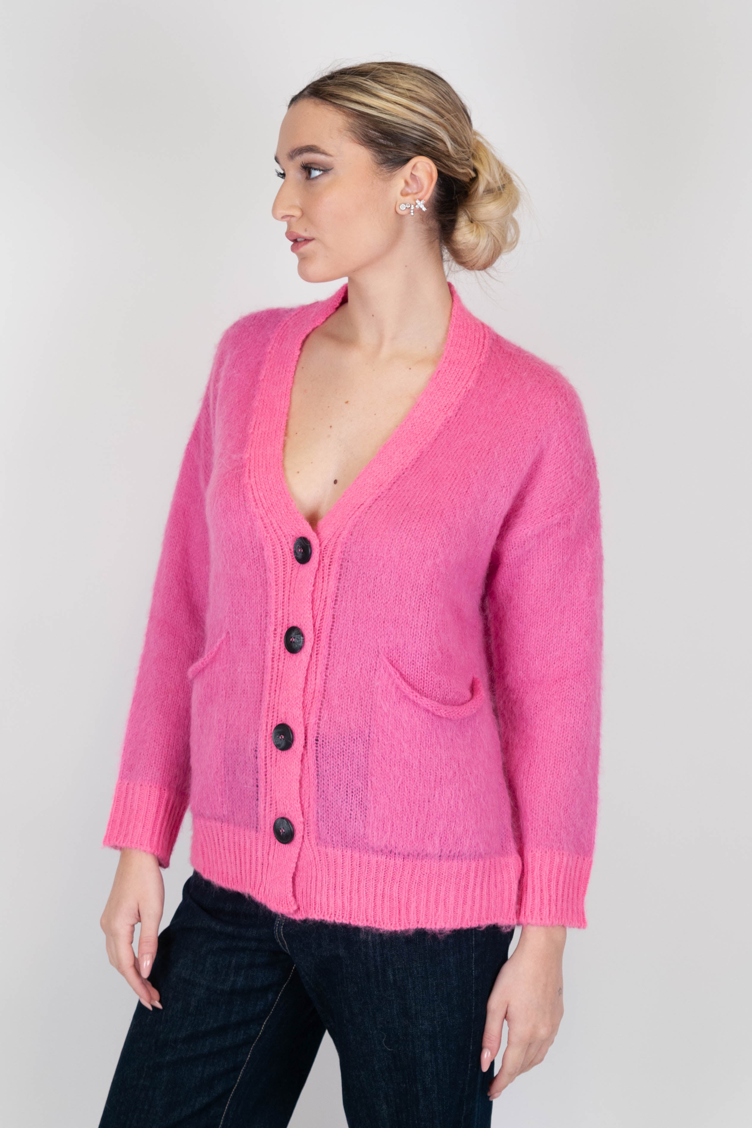 Tensione in - Cardigan in misto lana mohair