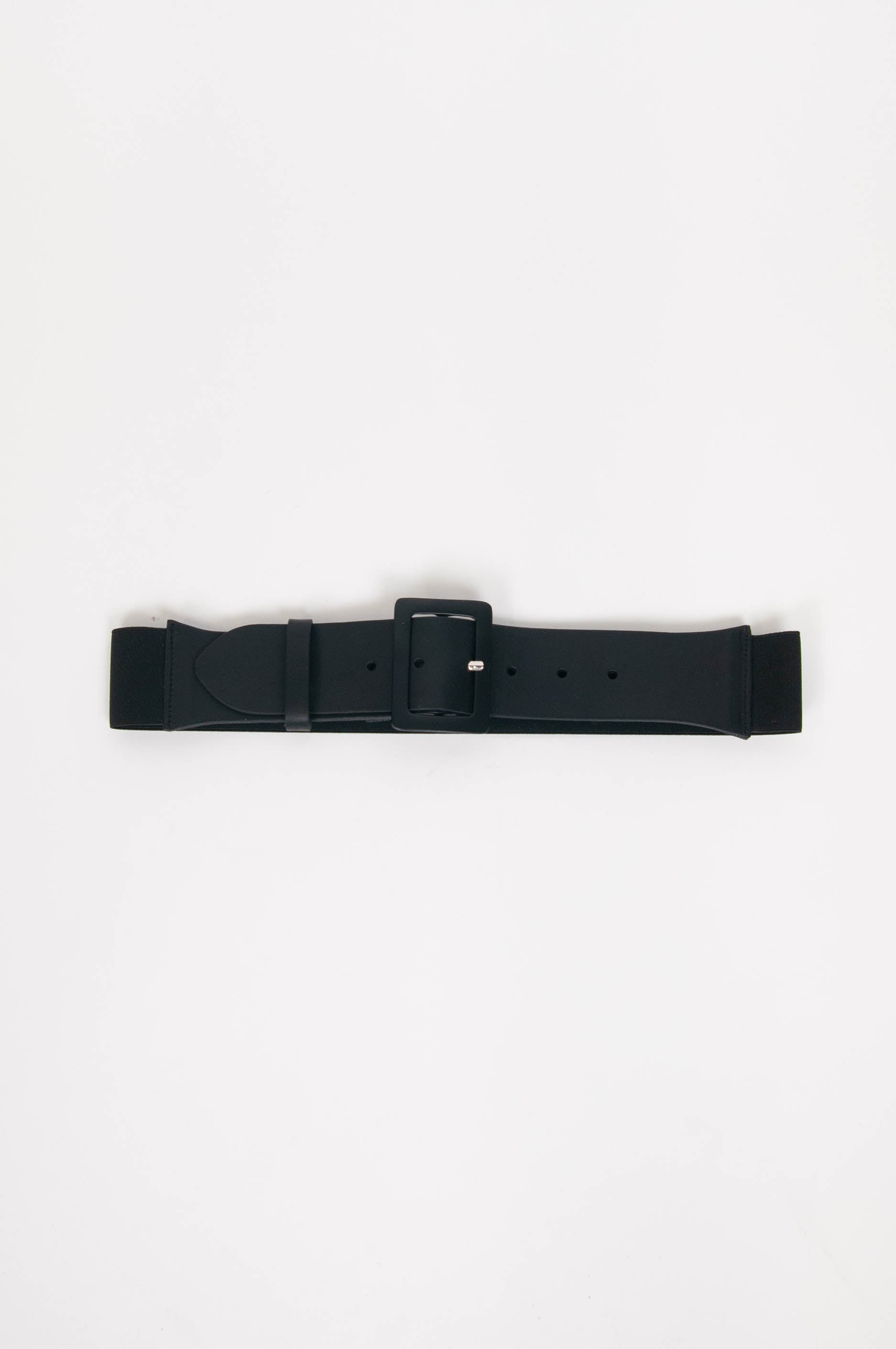 Tension in - Made in Italy genuine leather belt with colored metal buckle