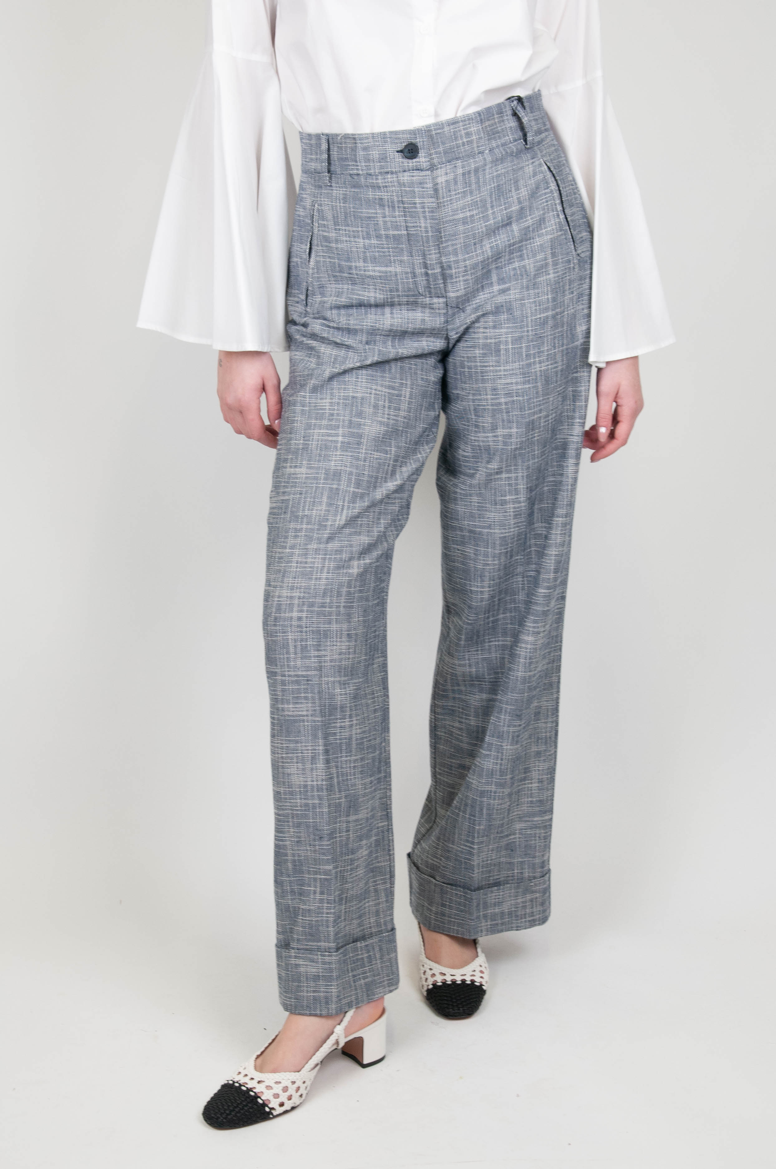 Tension in - Palazzo trousers with turn-up at the bottom