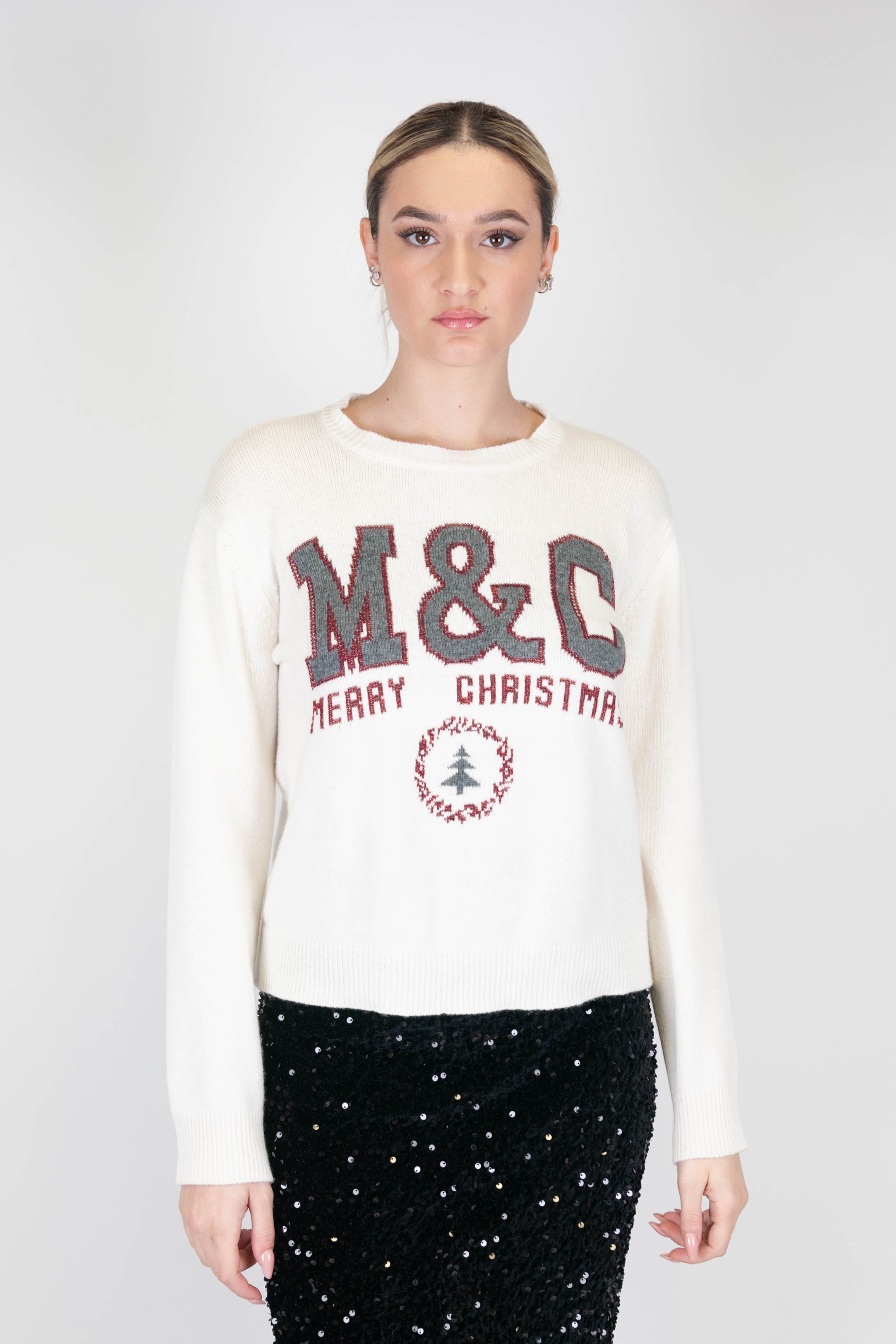 Tension in - Christmas crewneck sweater in wool blend