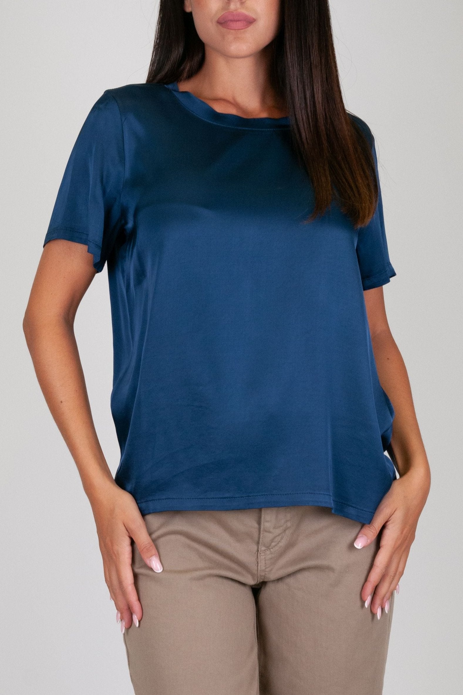 Dixie - Viscose crew-neck T-shirt