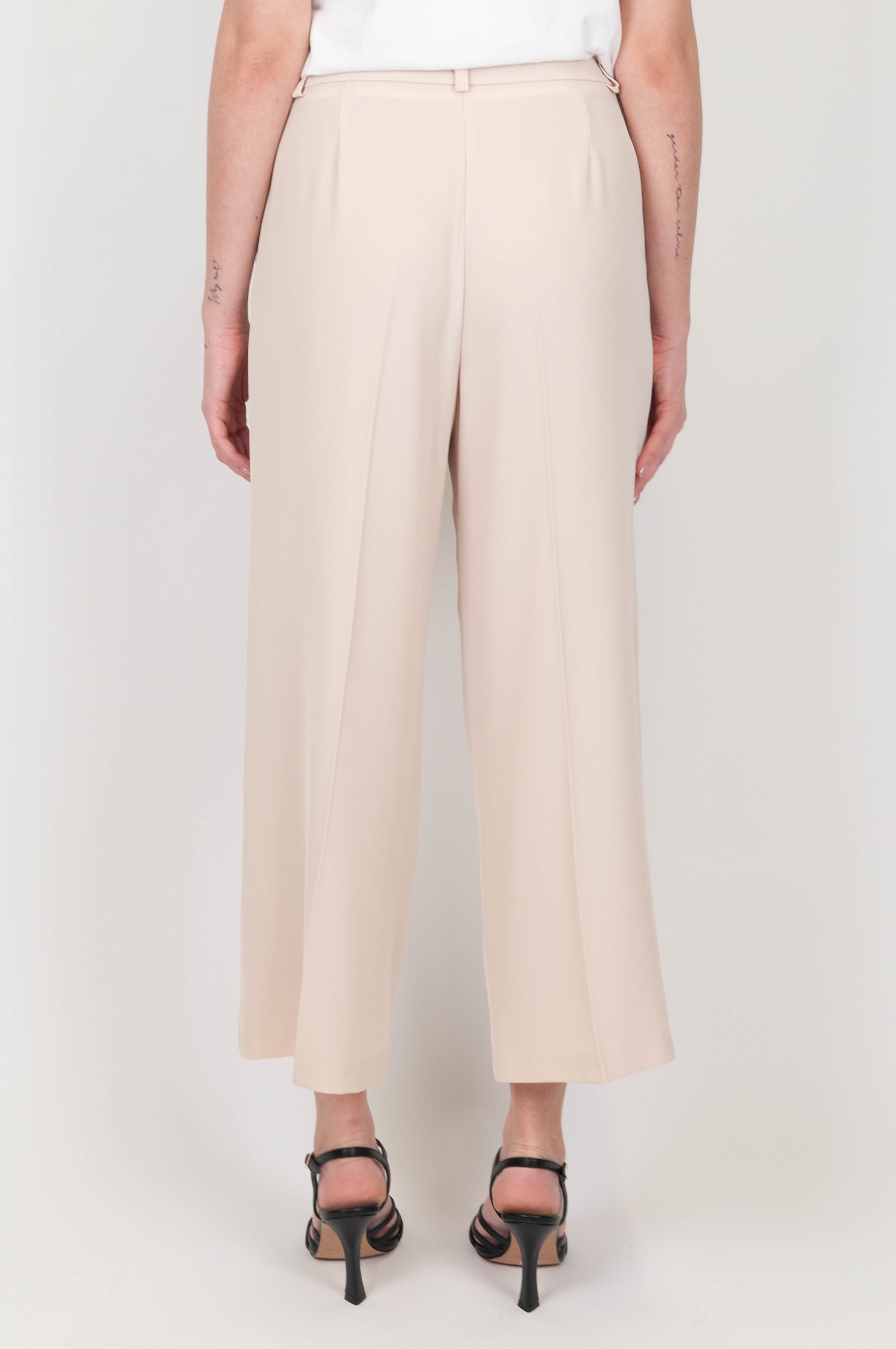 Maryley - Pantalone palazzo con piega stirata