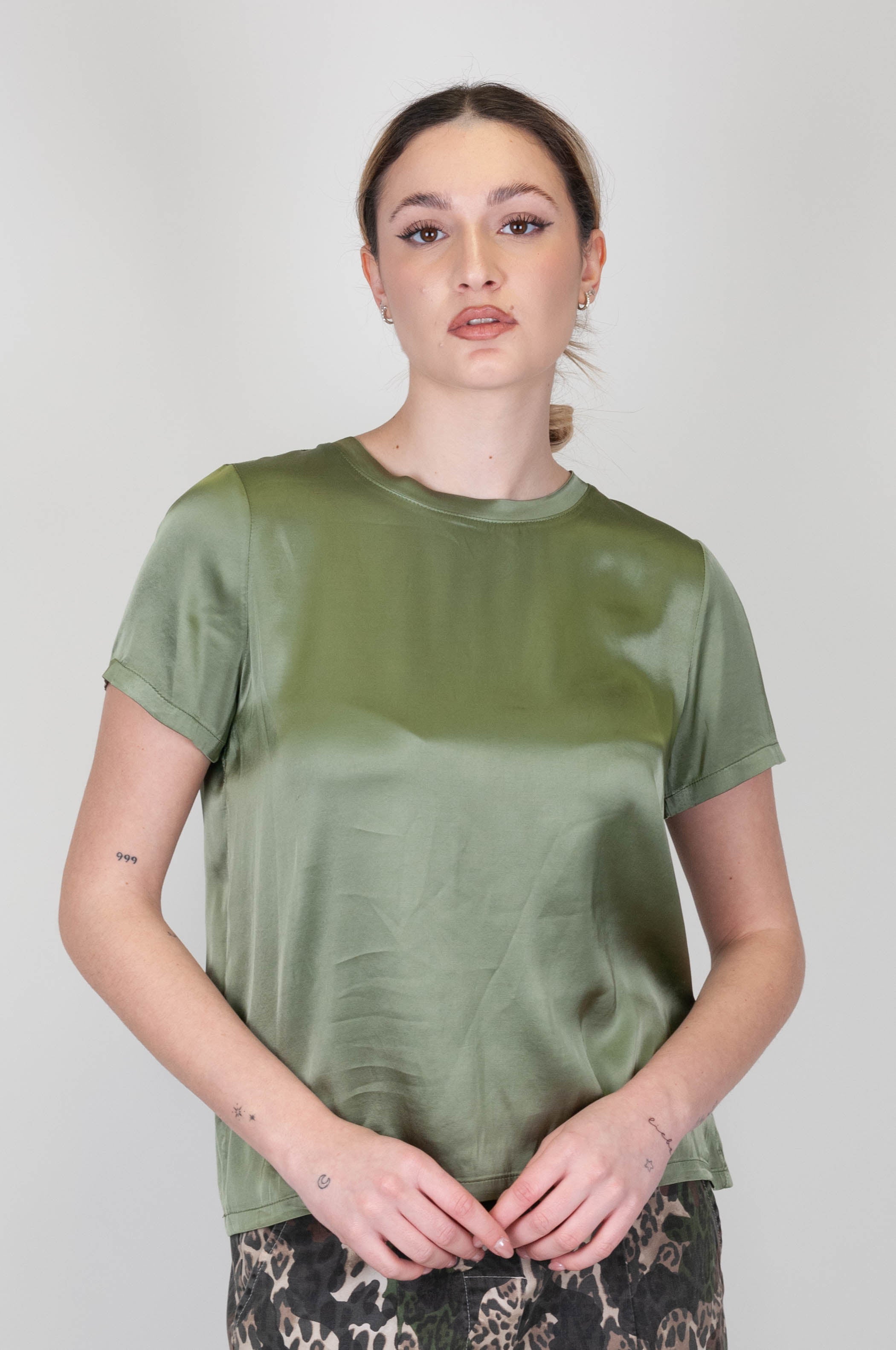 Dixie - Viscose crew-neck T-shirt