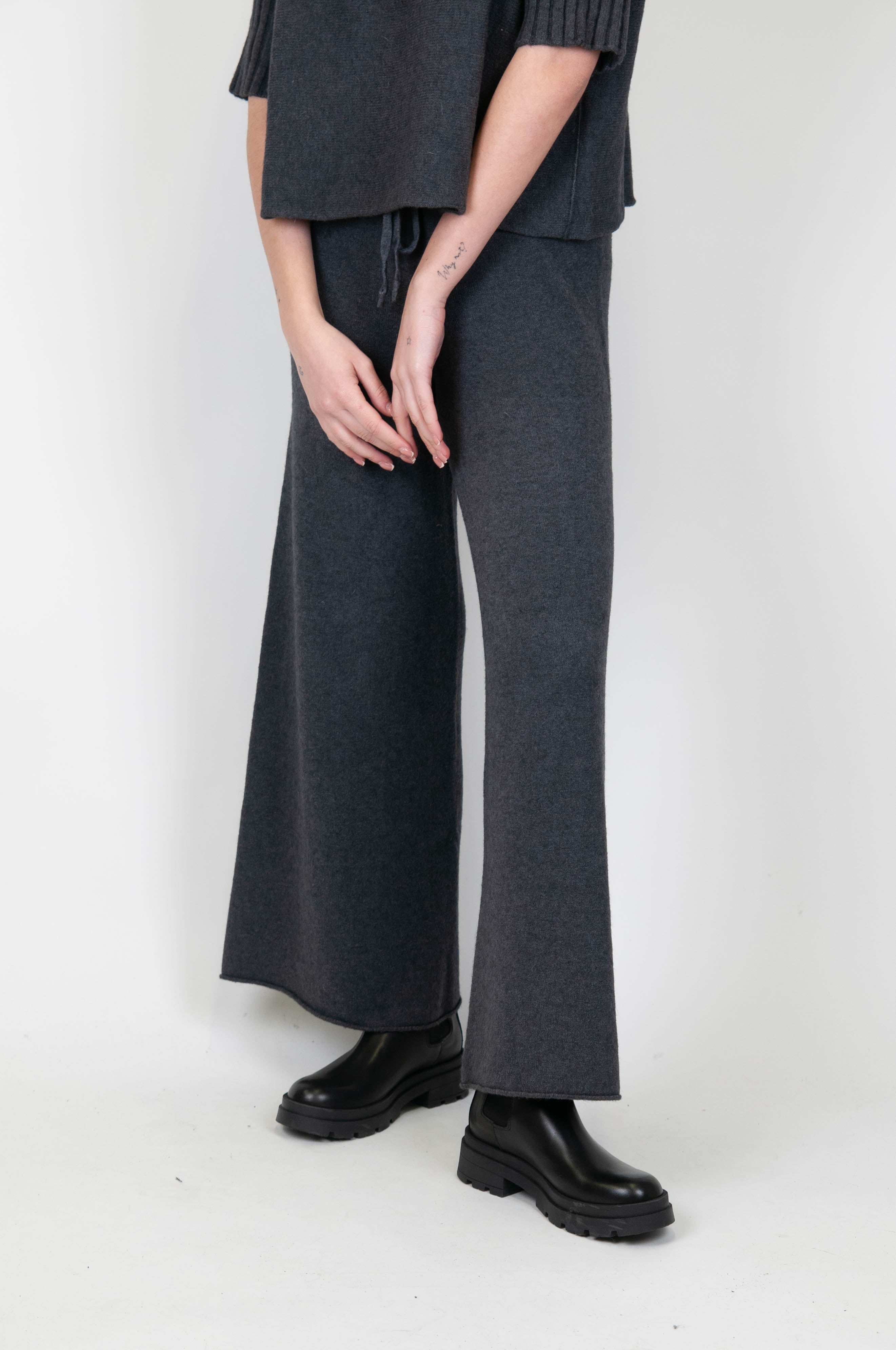 Kontatto - Palazzo trousers with drawstring