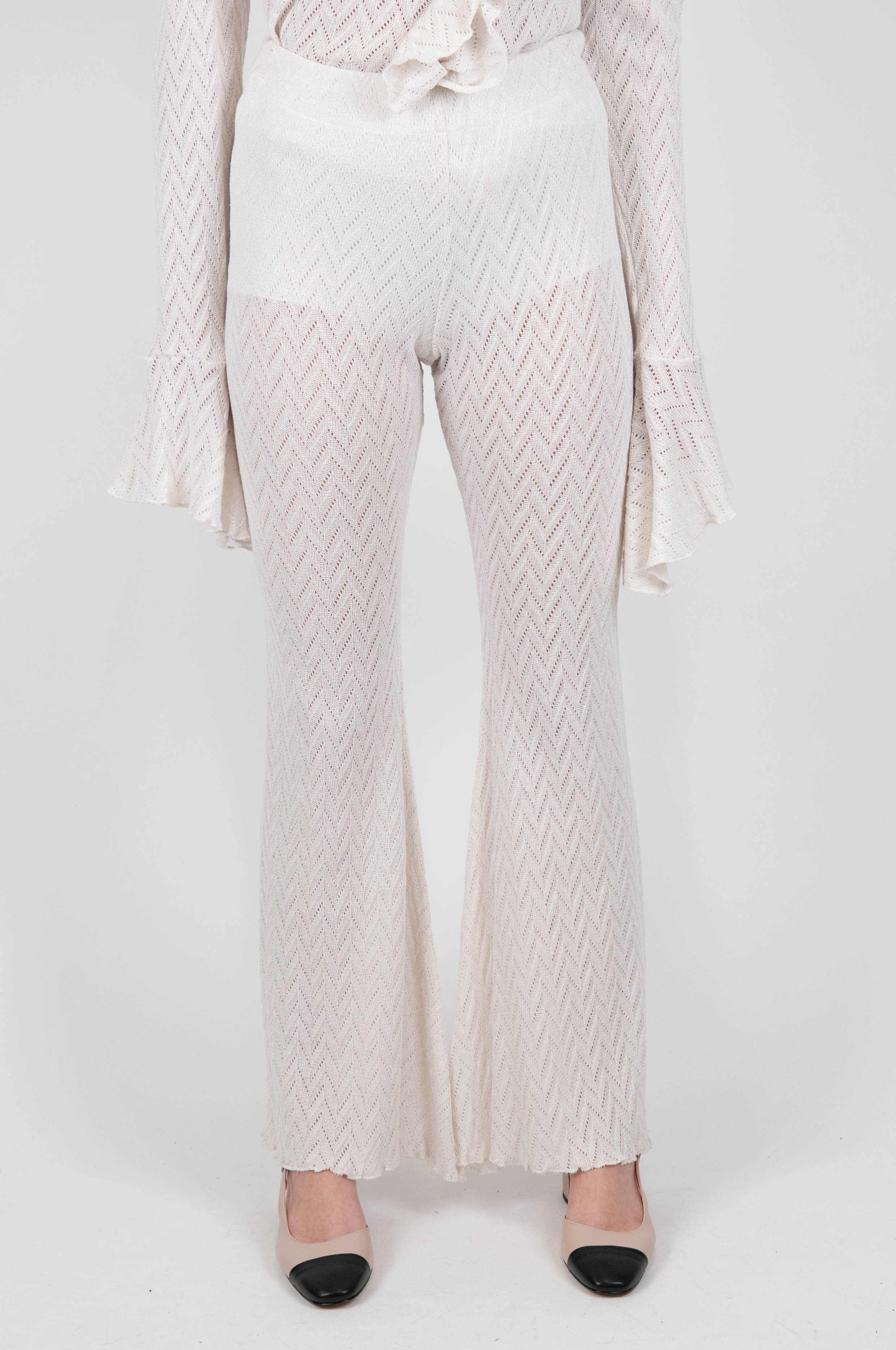 Haveone - Zig zag patterned flared trousers