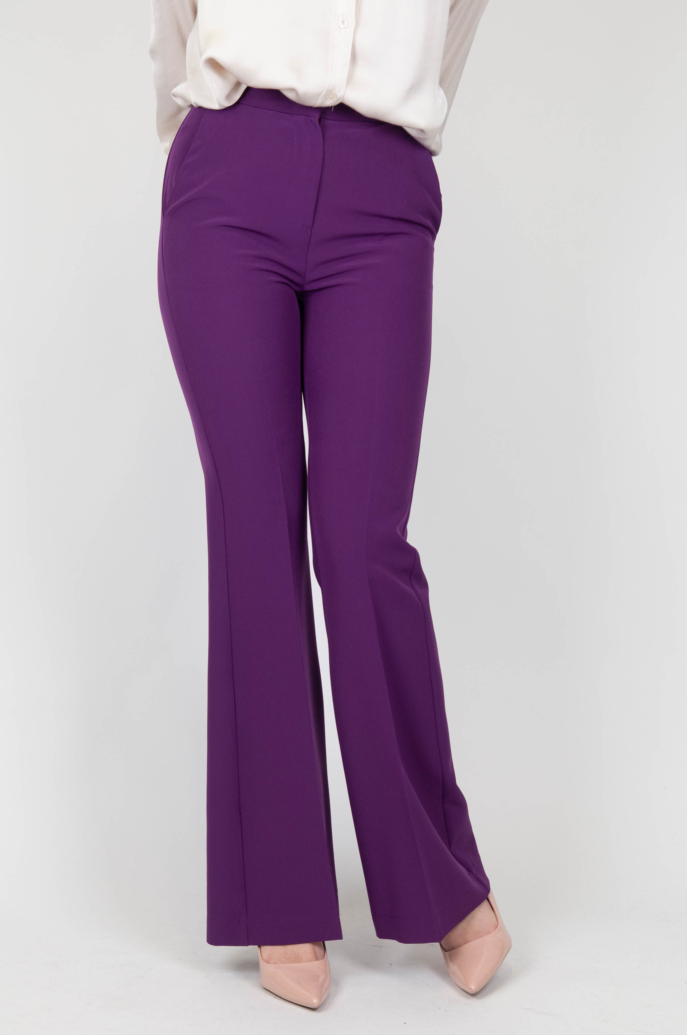 Maryley - Flared trousers with ironed crease