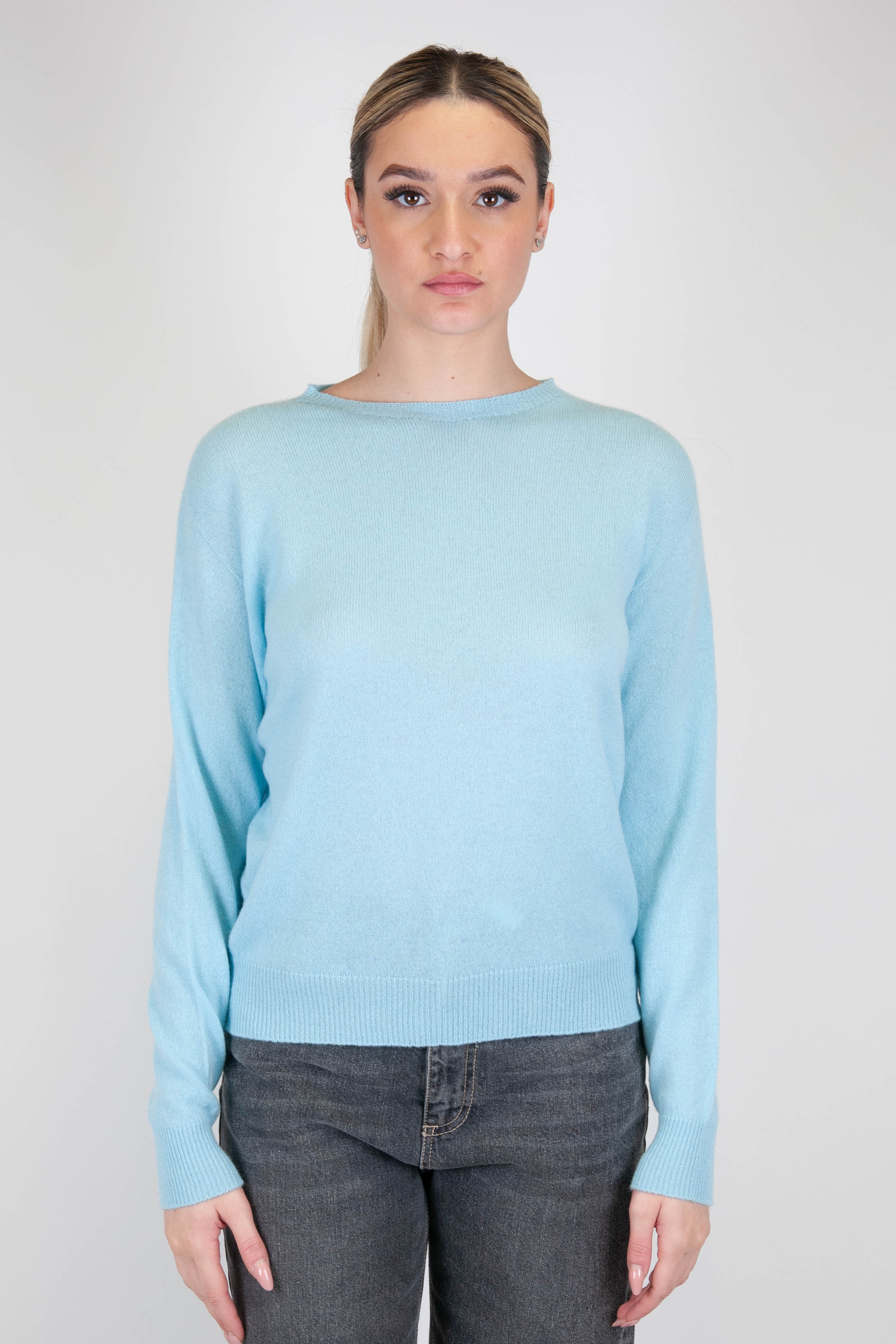 Tension in - Crew neck sweater in 100% pure cashmere