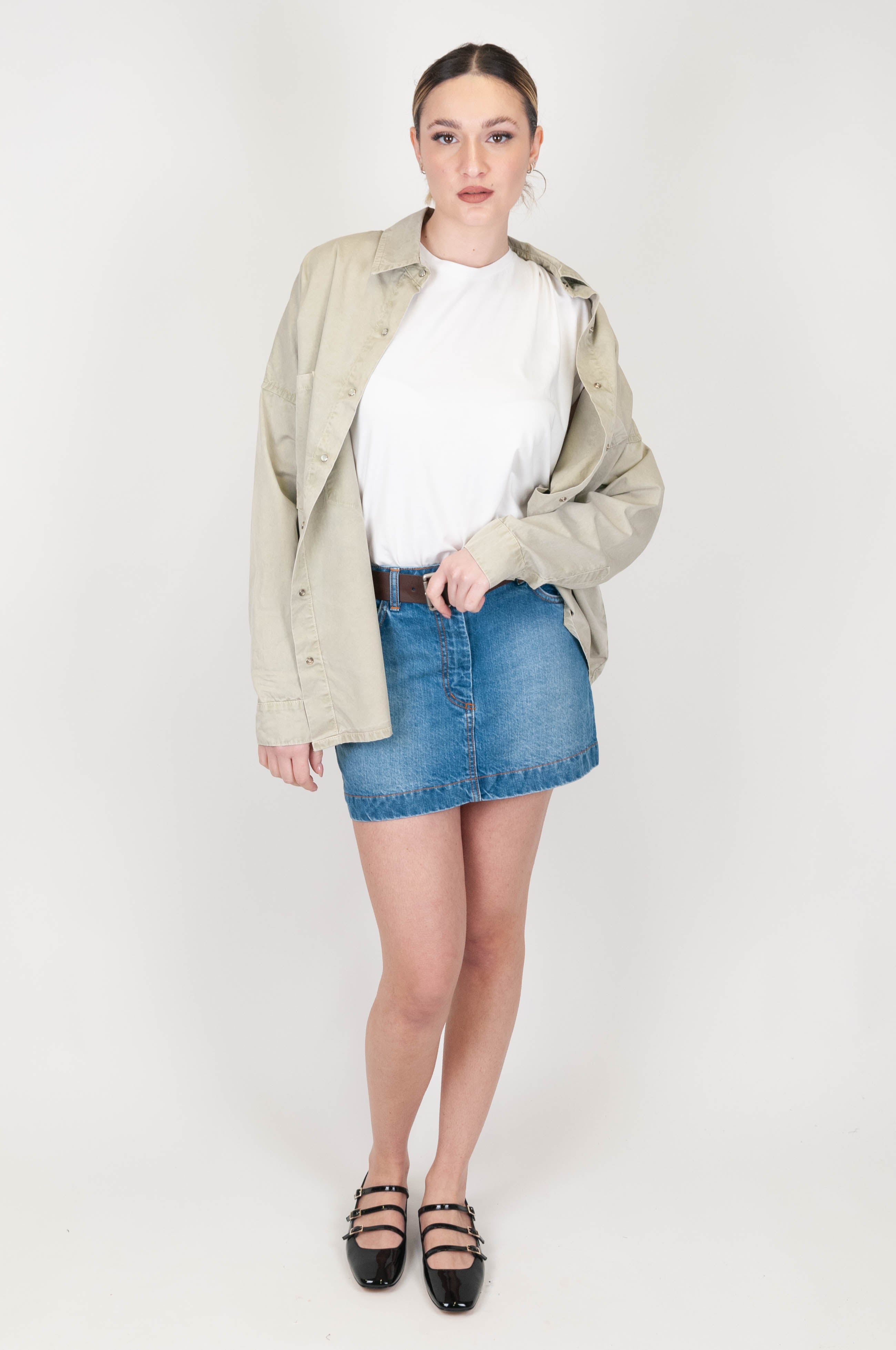 Motel - Five pocket denim mini skirt