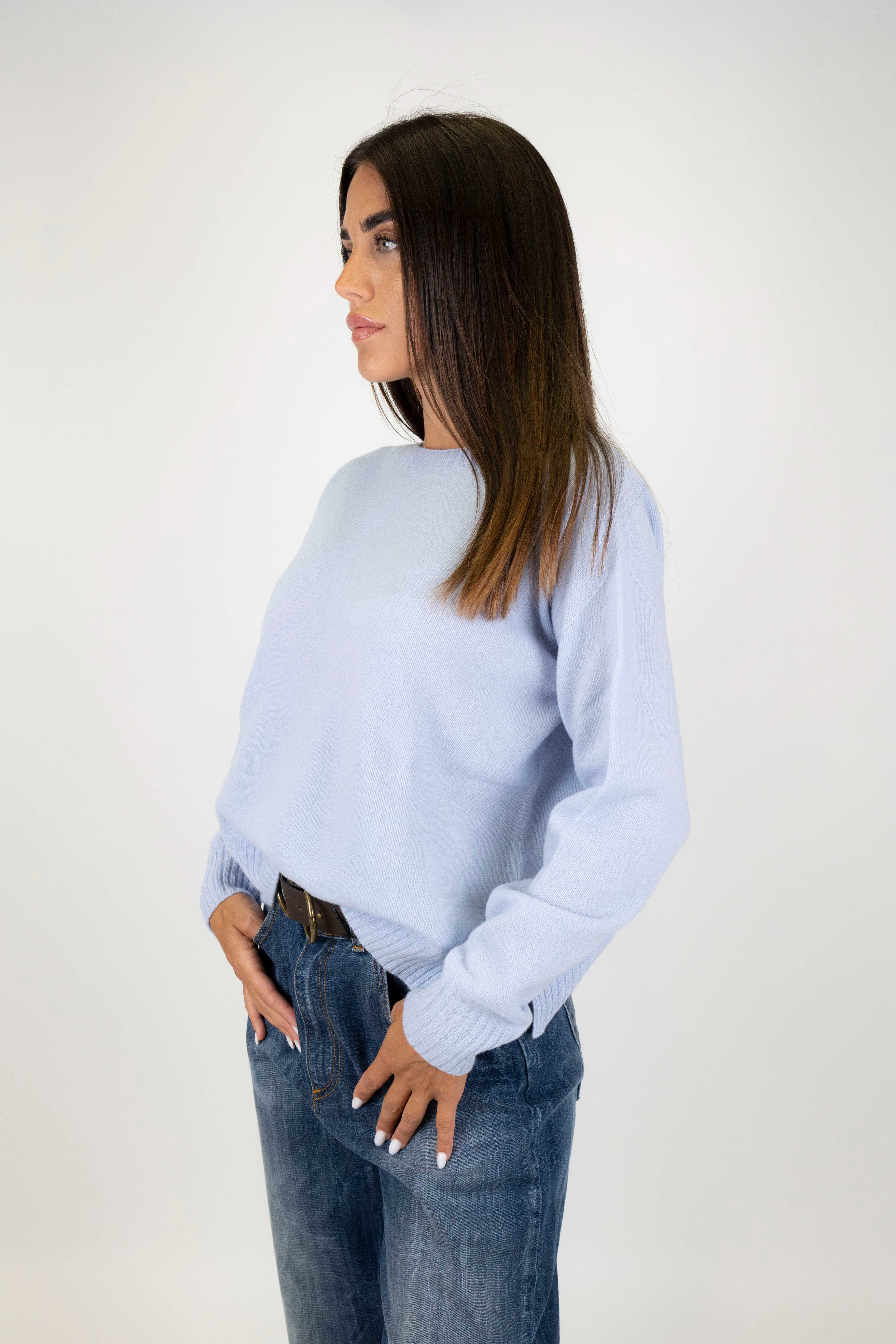 Tension in - Crew-neck sweater in wool and cashmere blend