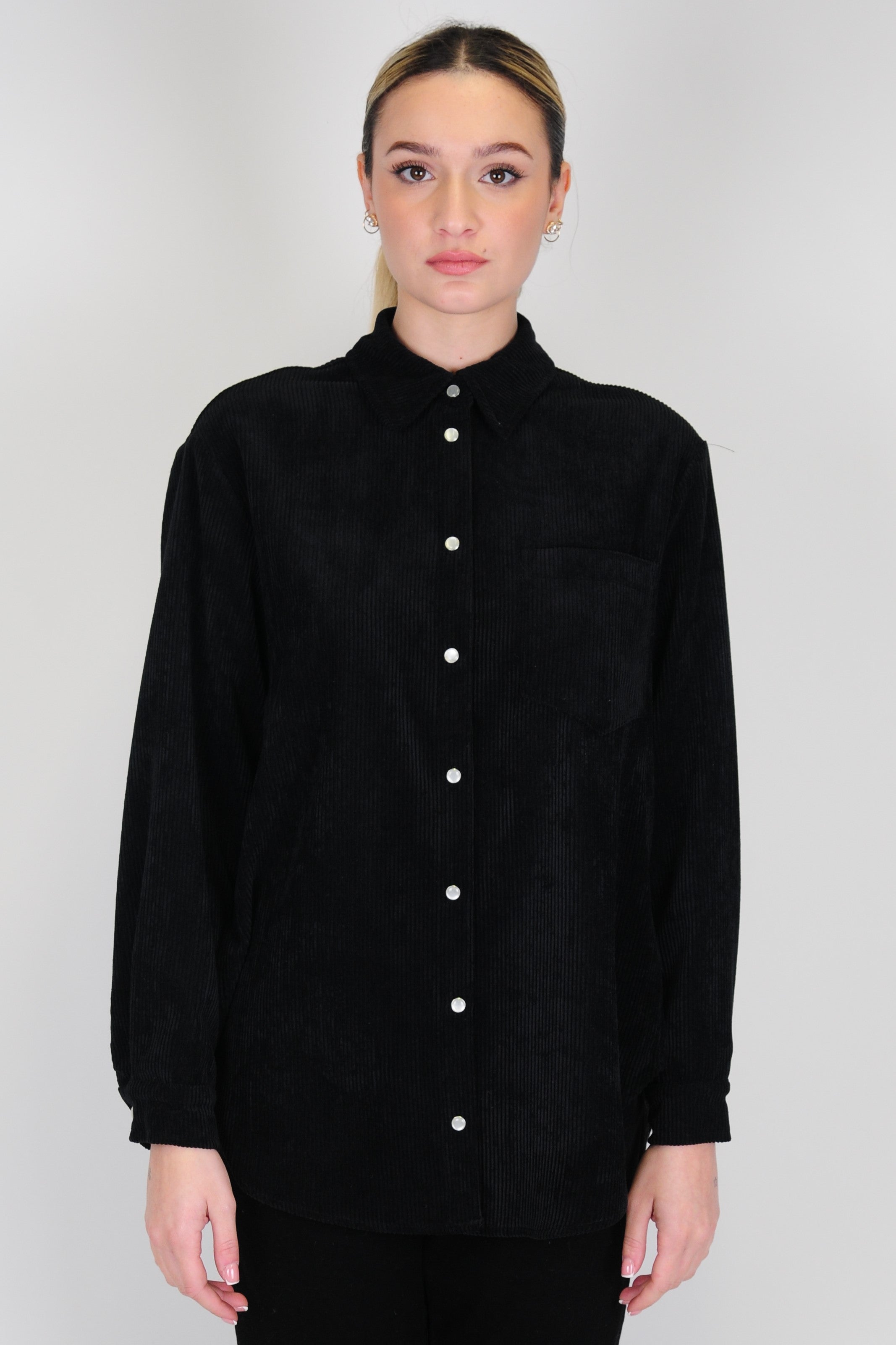 Tension in - Oversized velvet shirt