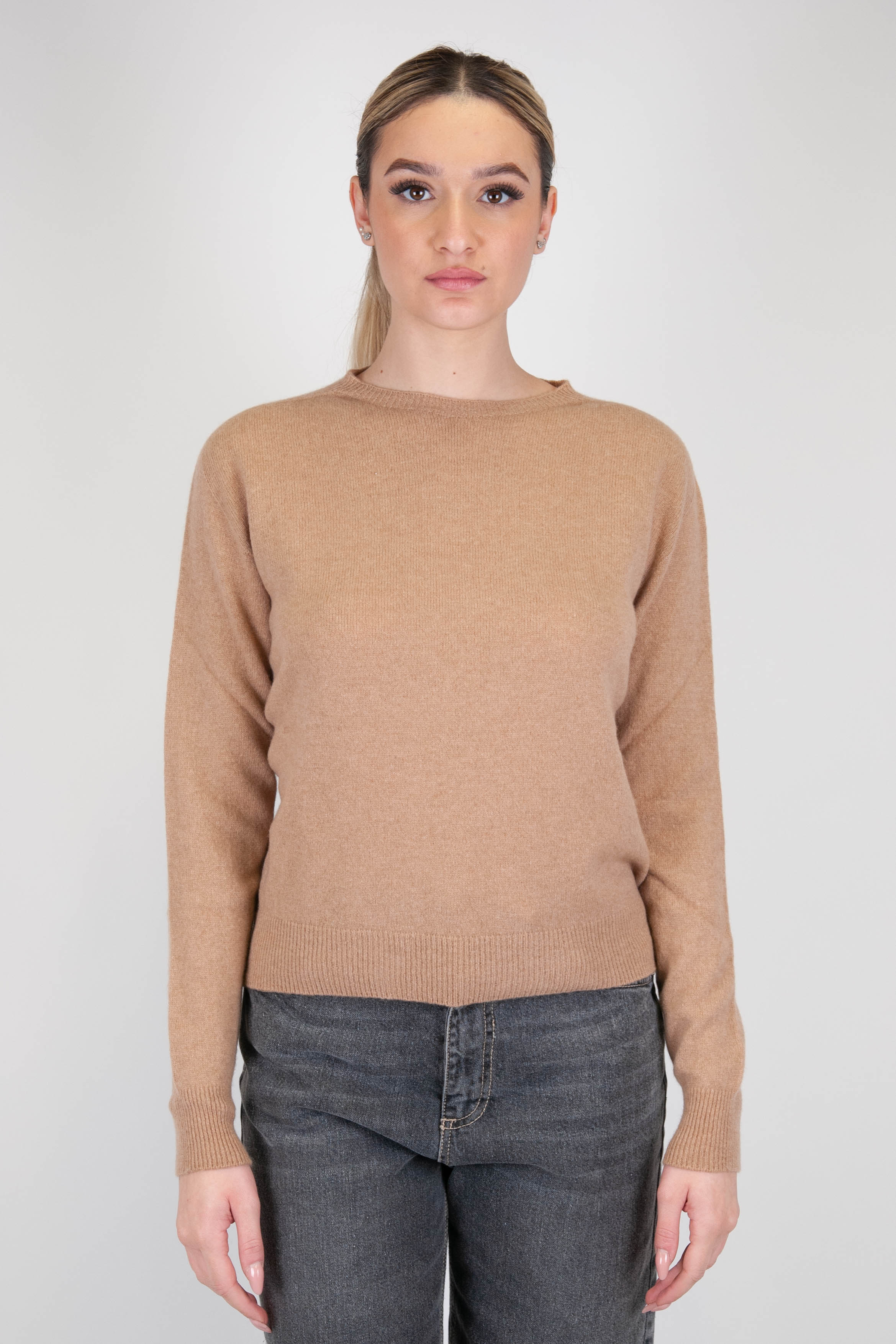 Tension in - Crew neck sweater in 100% pure cashmere