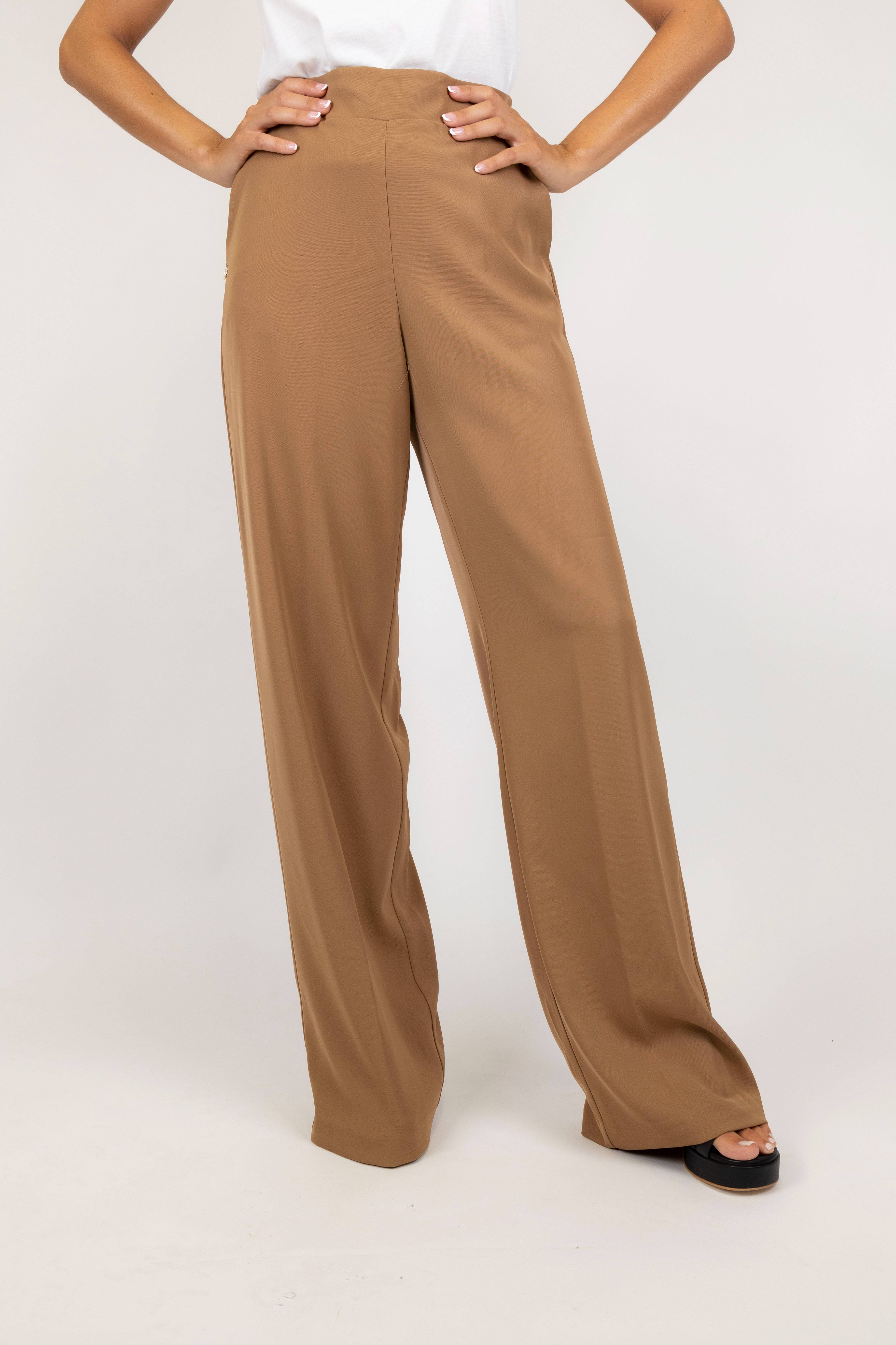 Kontatto - Palazzo trousers with elastic on the back