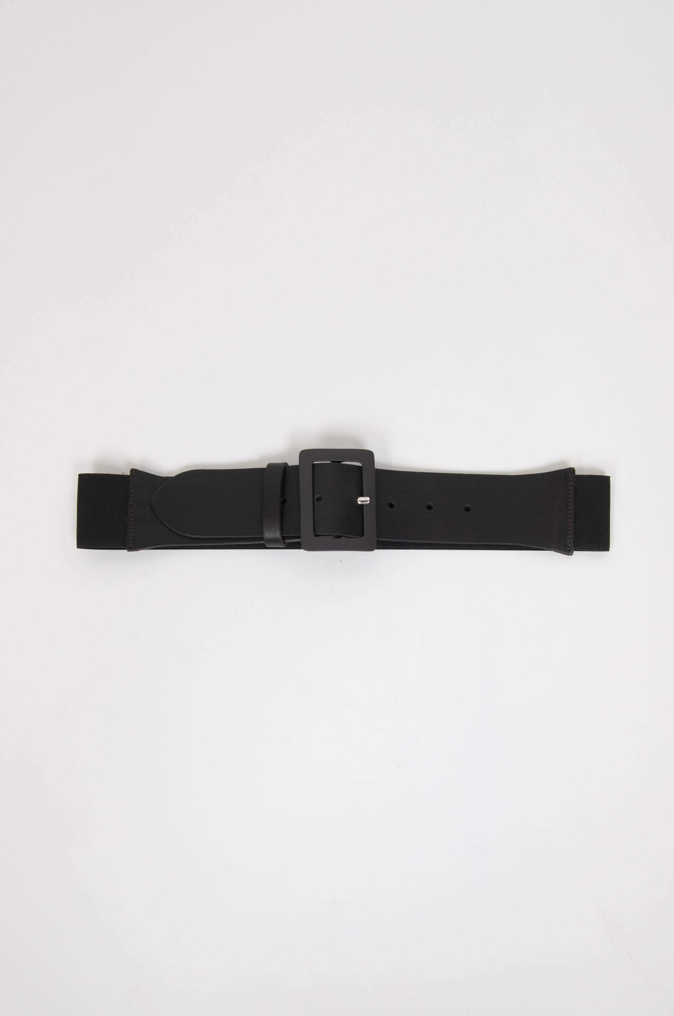 Tension in - Made in Italy genuine leather belt with colored metal buckle