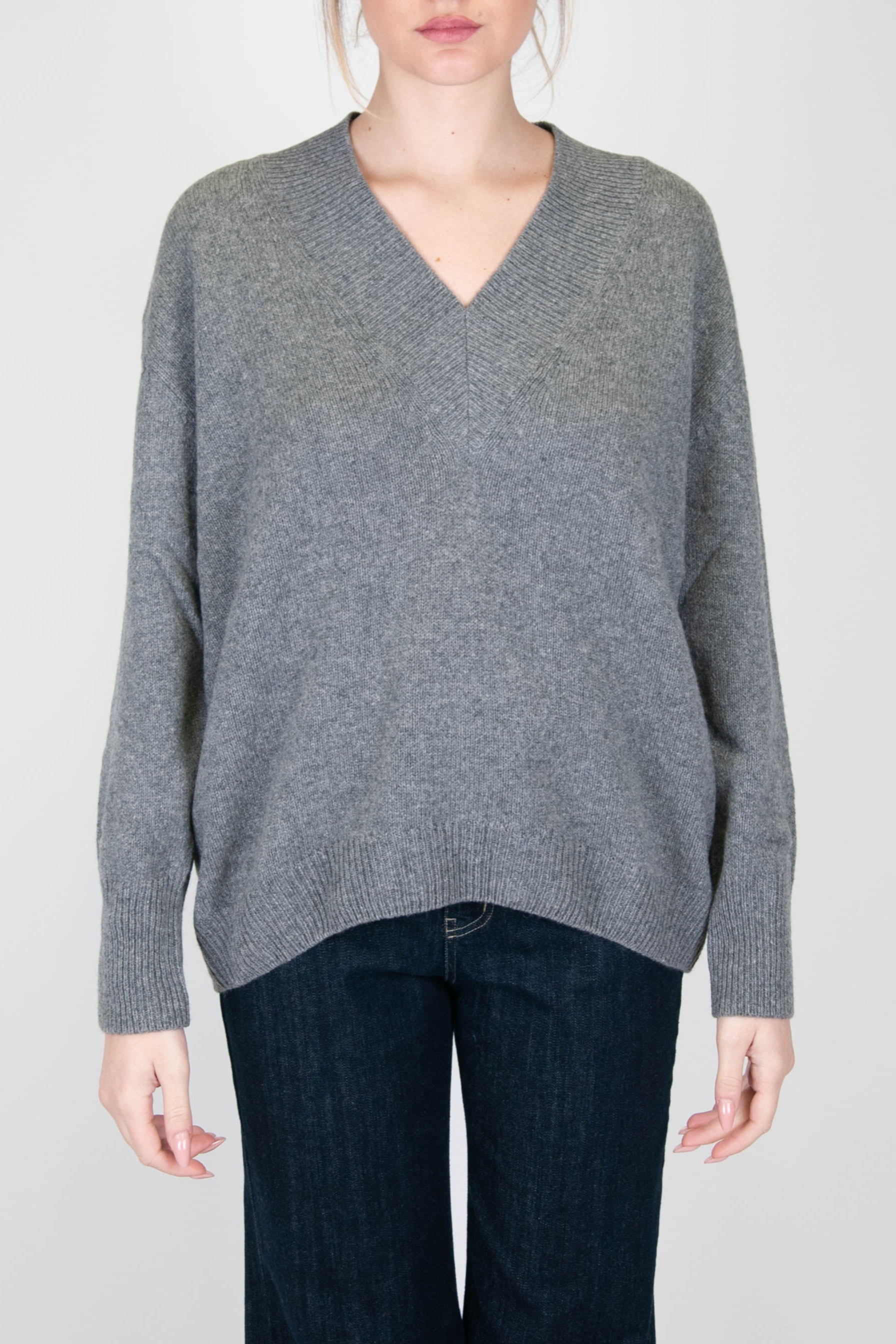 Dixie - Maglia con scollo a V in misto cashmere