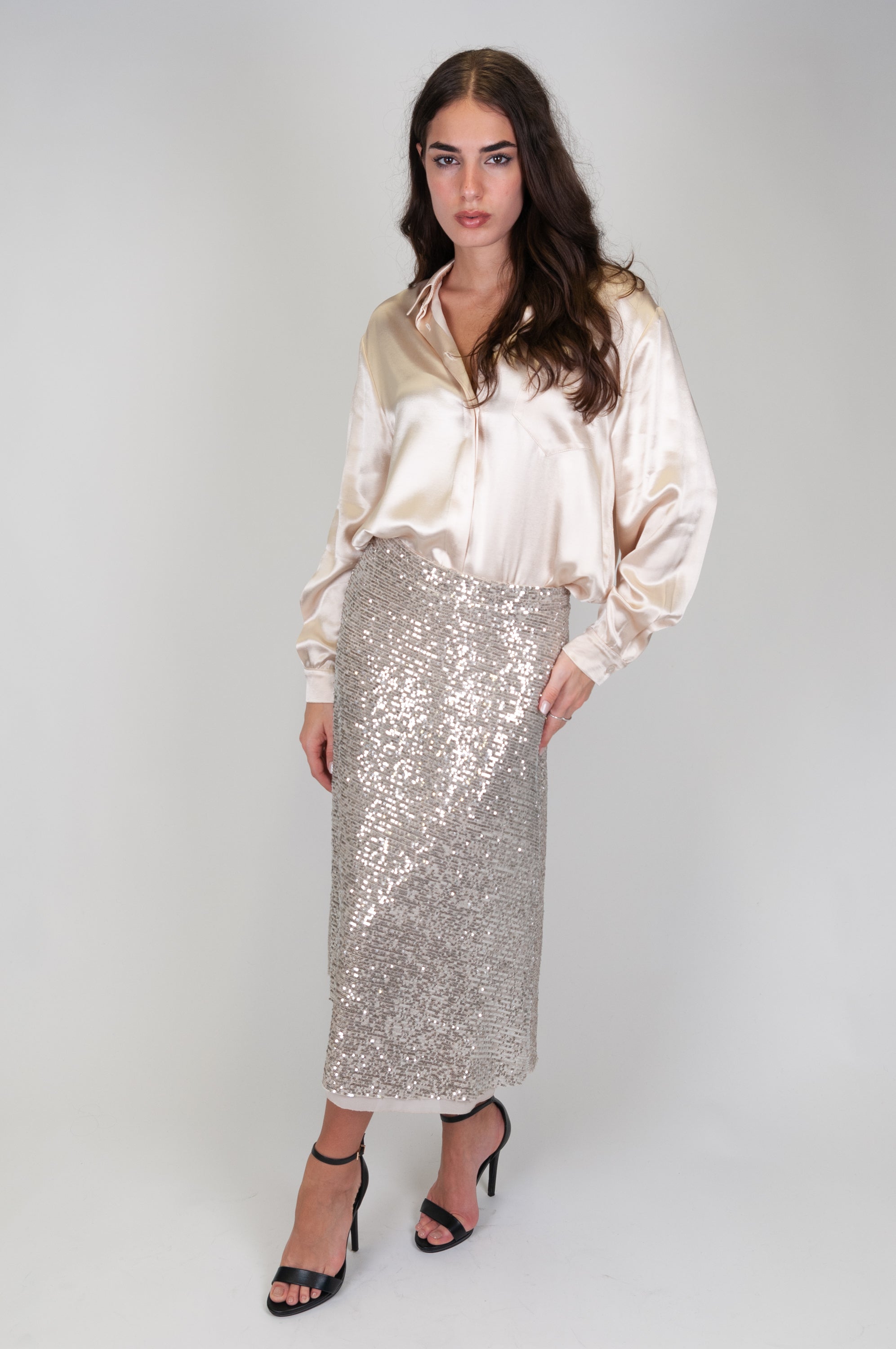 Tension in - Sequined skirt