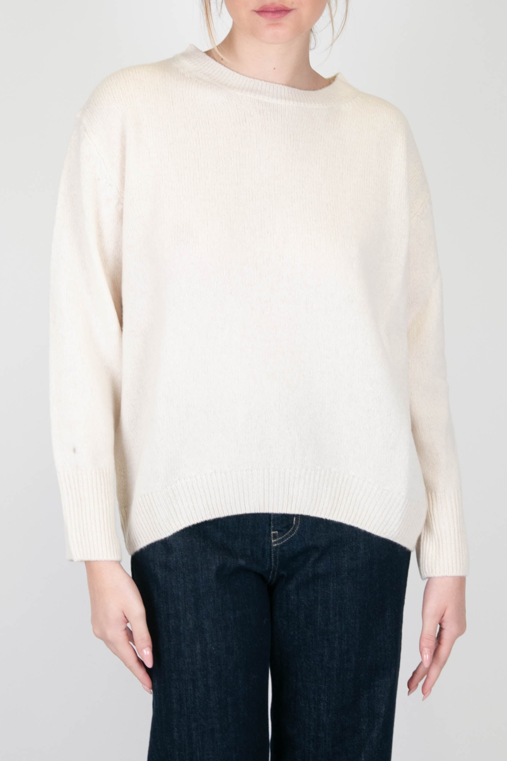 Dixie - Maglia girocollo in misto cashmere