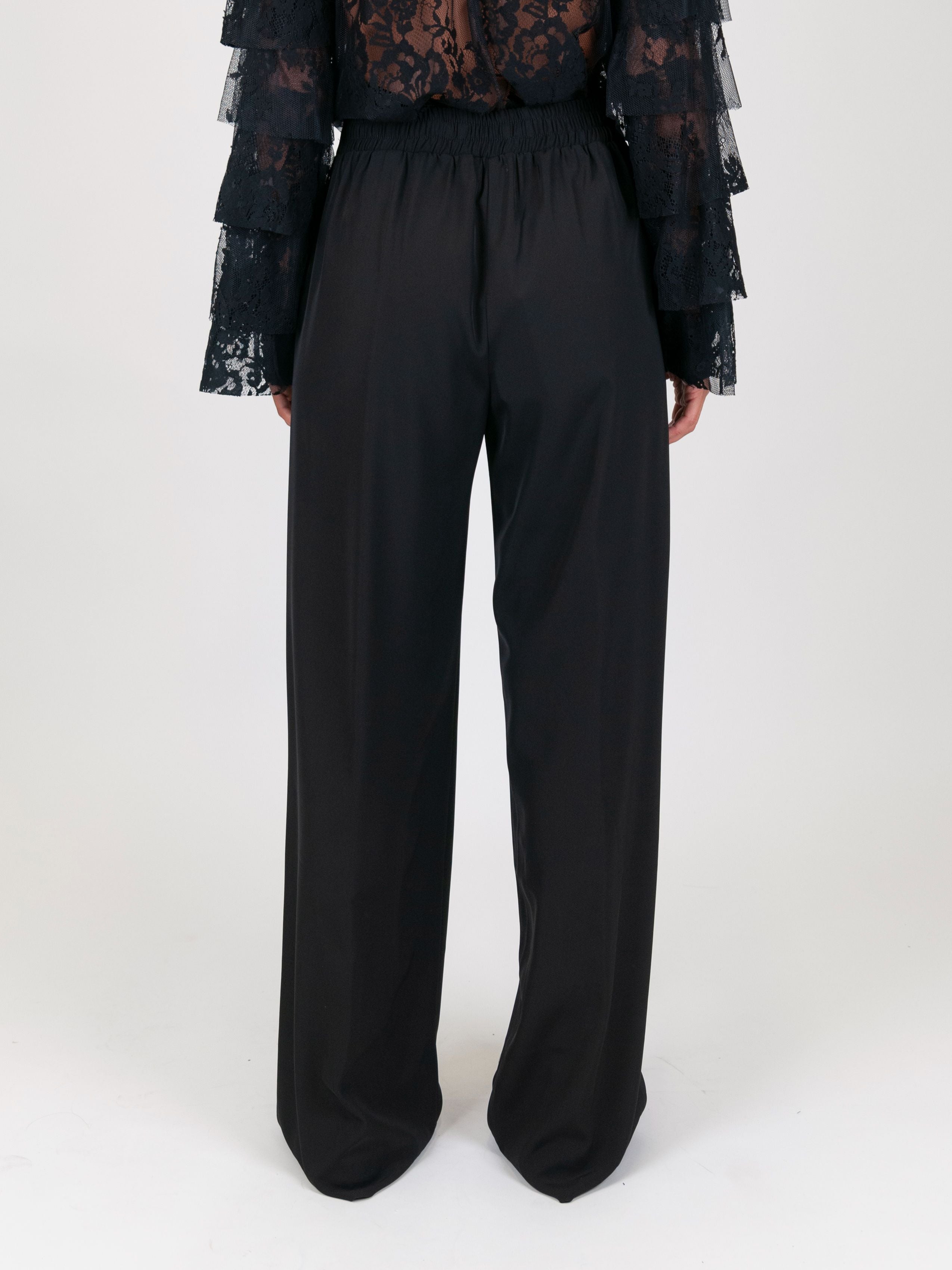 Kontatto - Palazzo trousers with elastic on the back