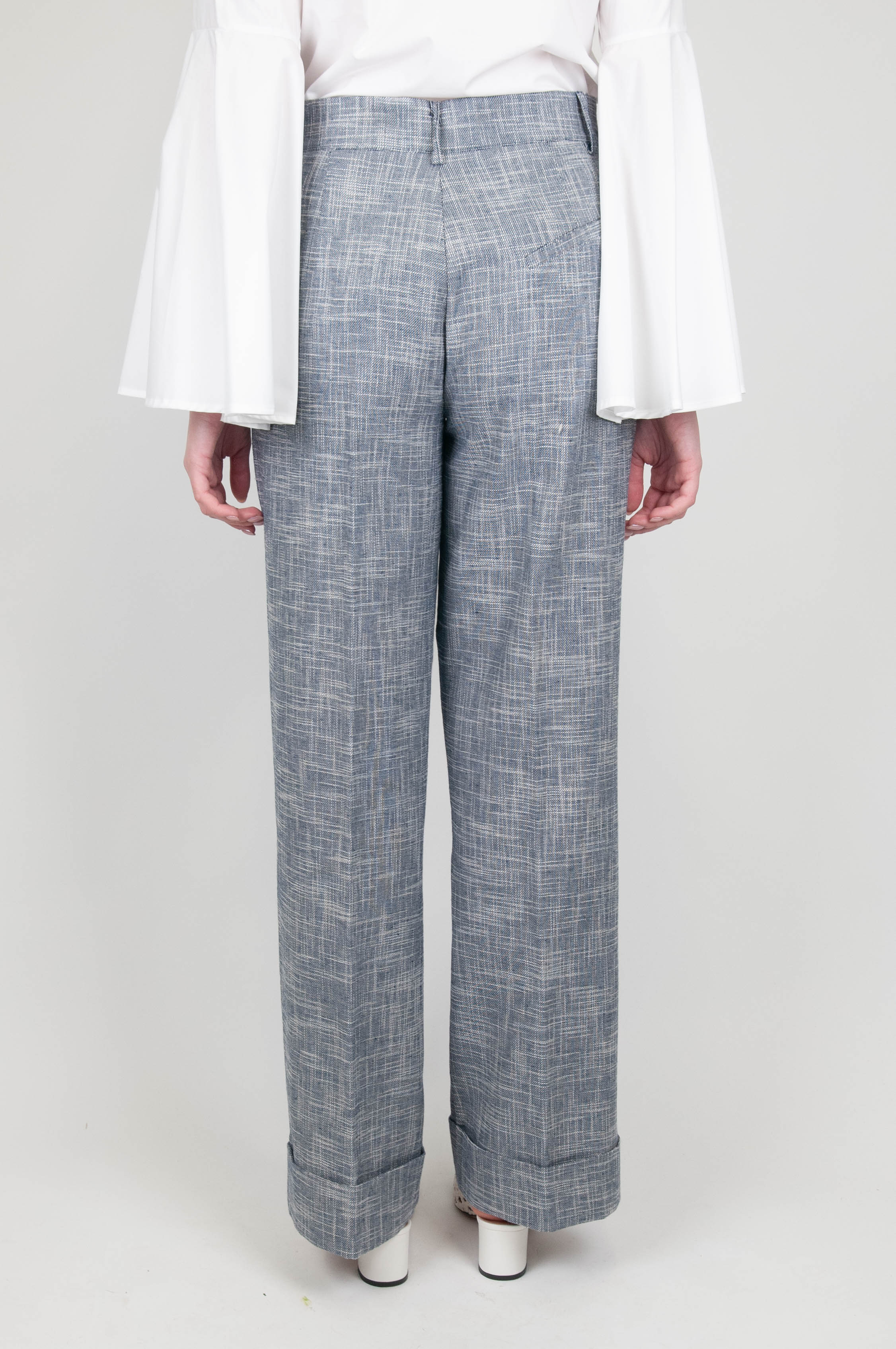 Tension in - Palazzo trousers with turn-up at the bottom