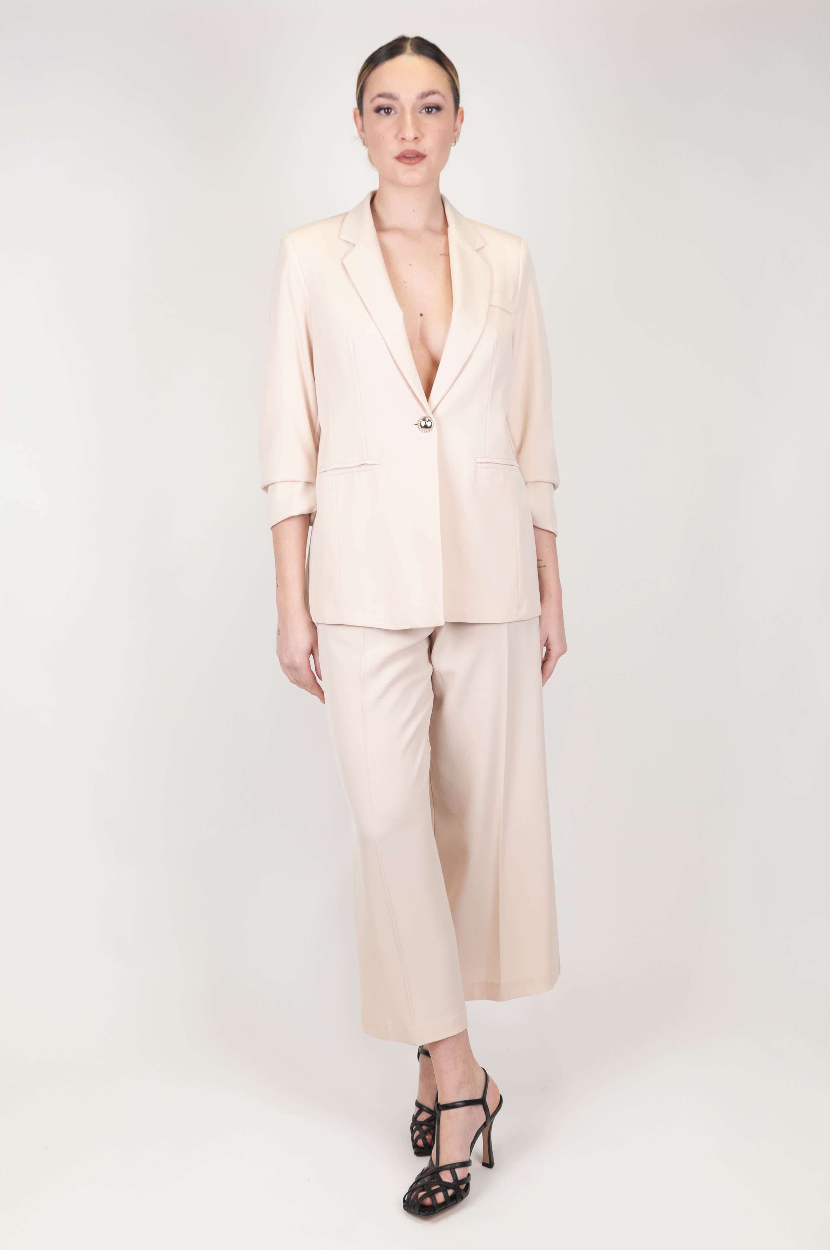 Maryley - Palazzo trousers with ironed crease