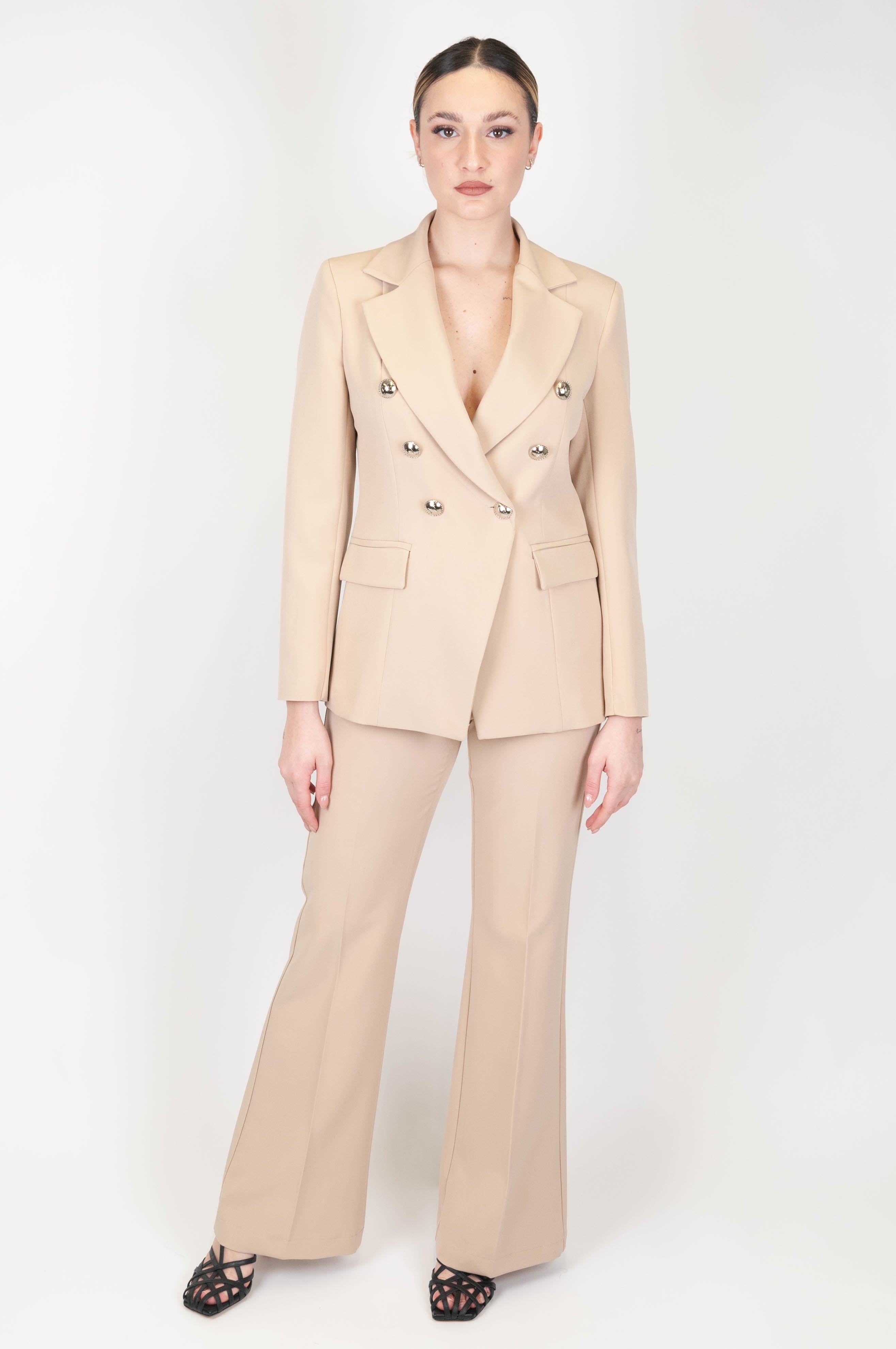 Maryley - Double-breasted jacket with wide peak lapel