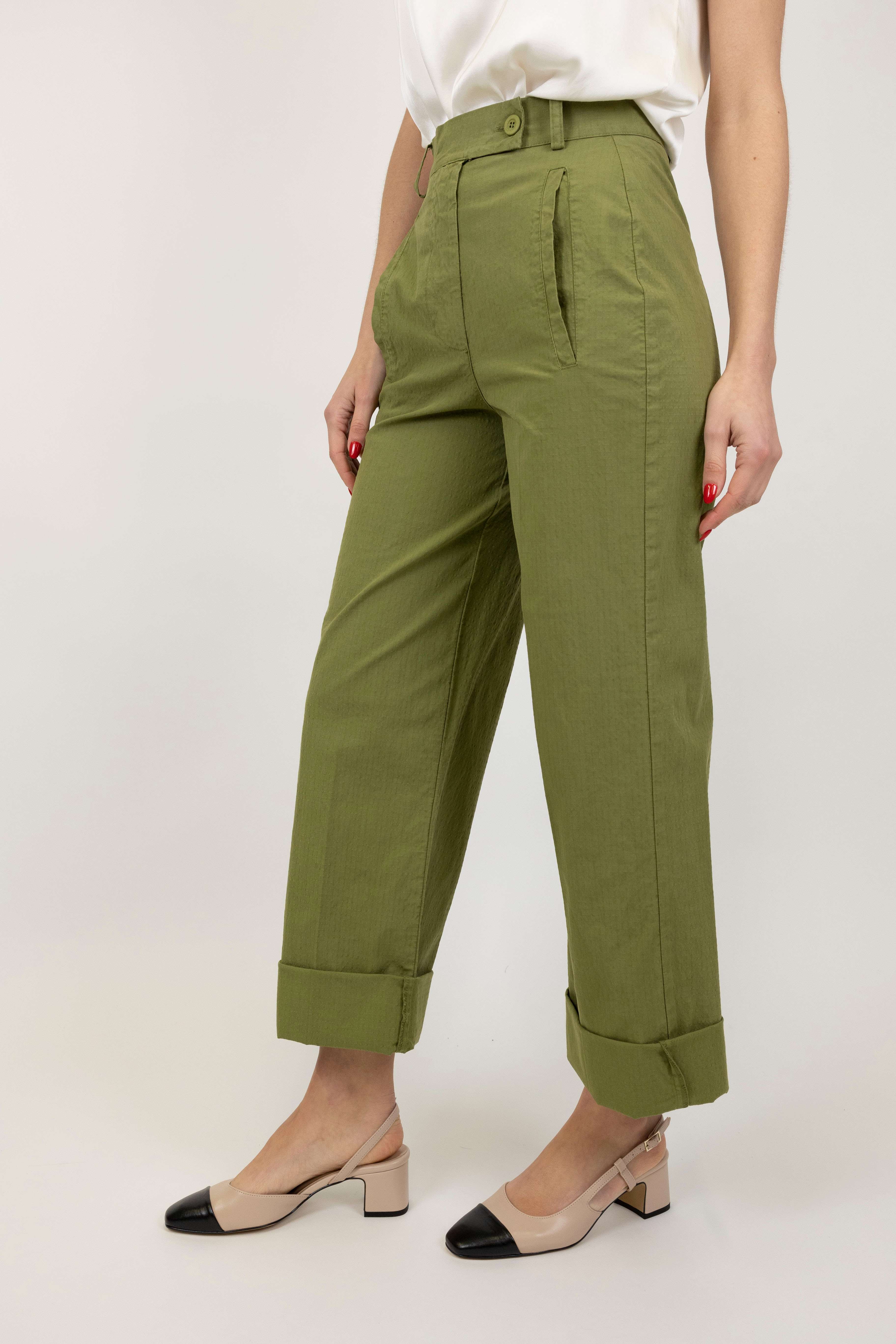 Haveone - High waisted palazzo trousers