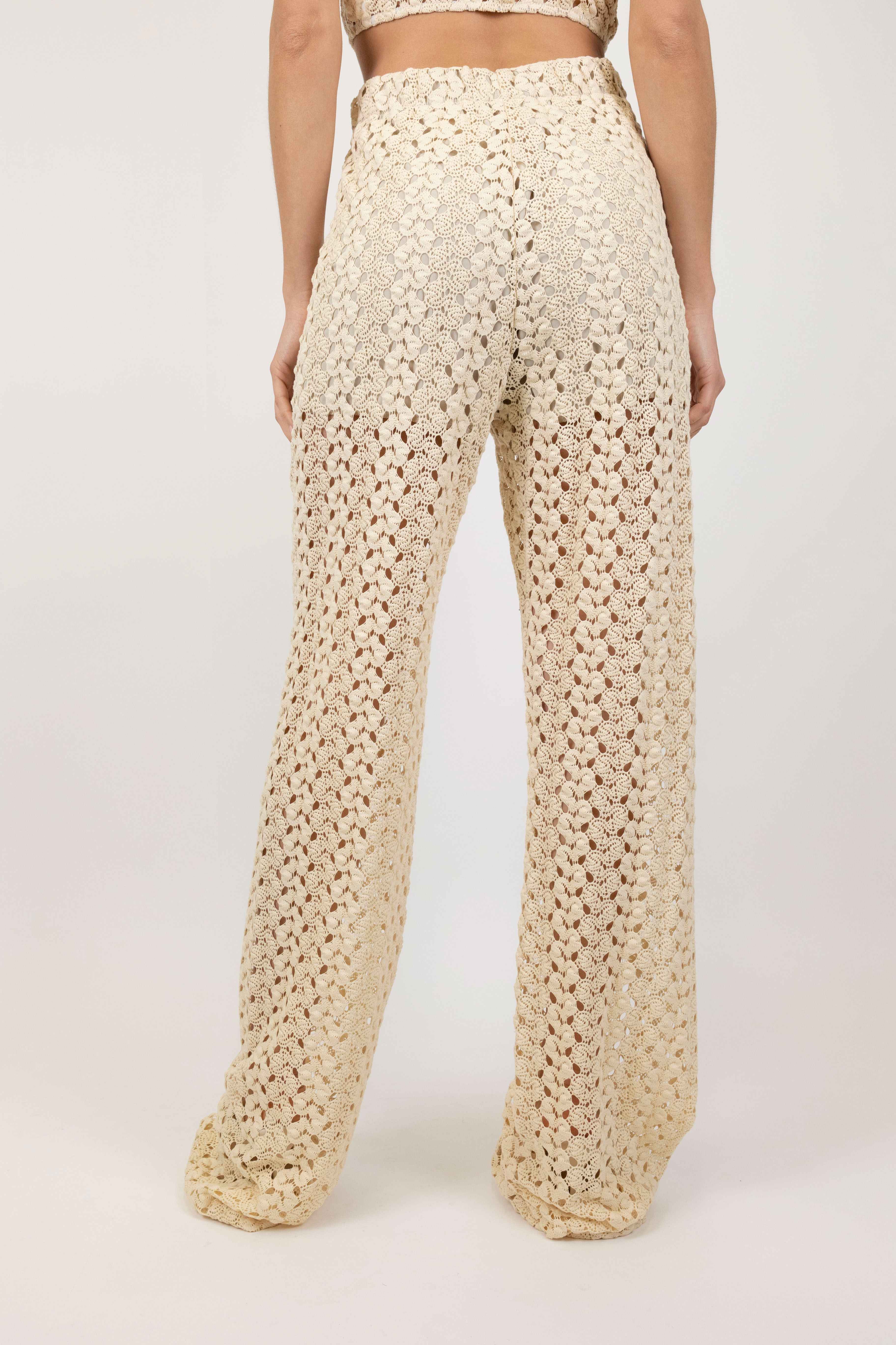 Haveone - Pantalone a zampa crochet