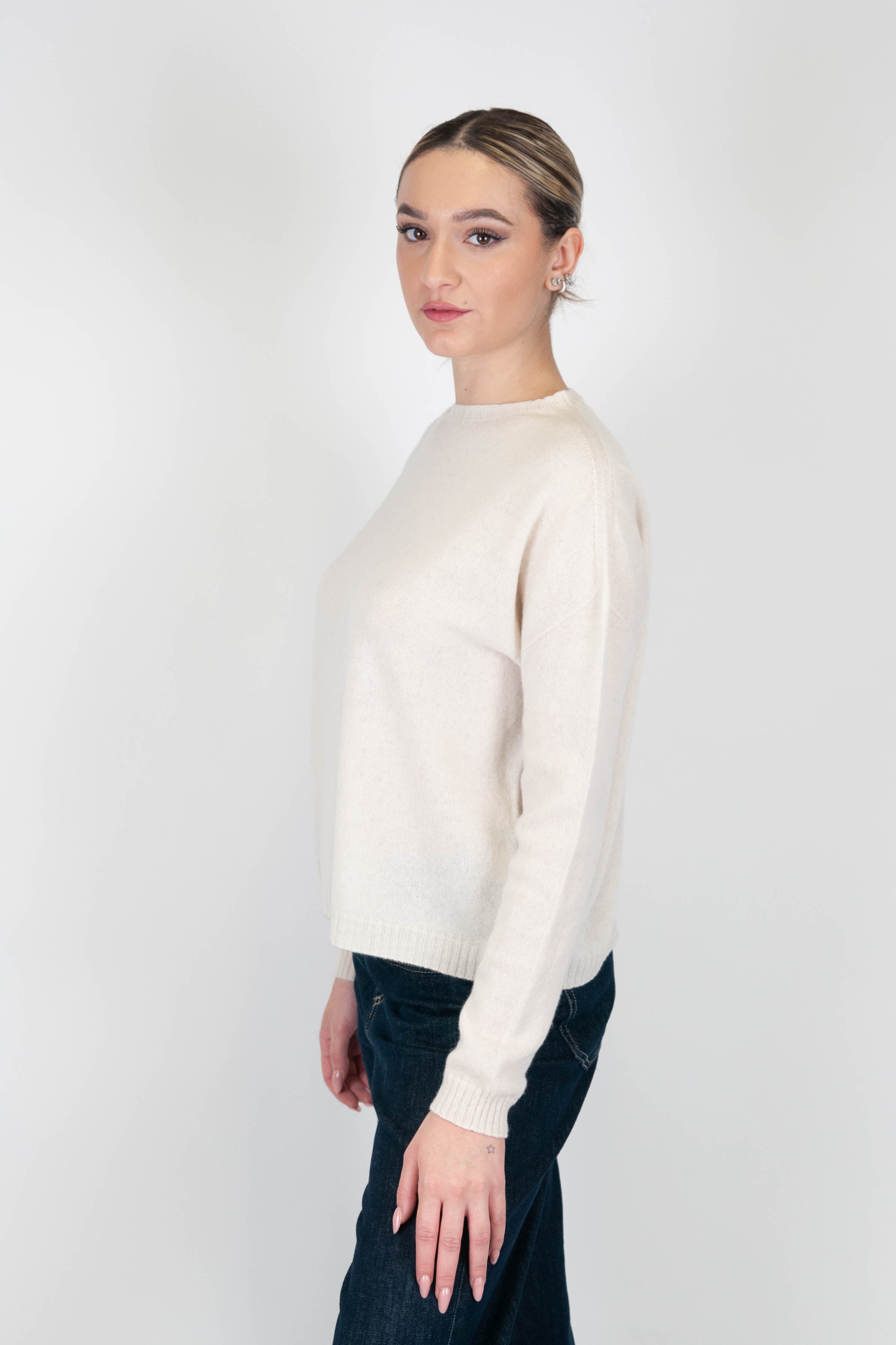 Motel - Maglia girocollo 100% puro cashmere