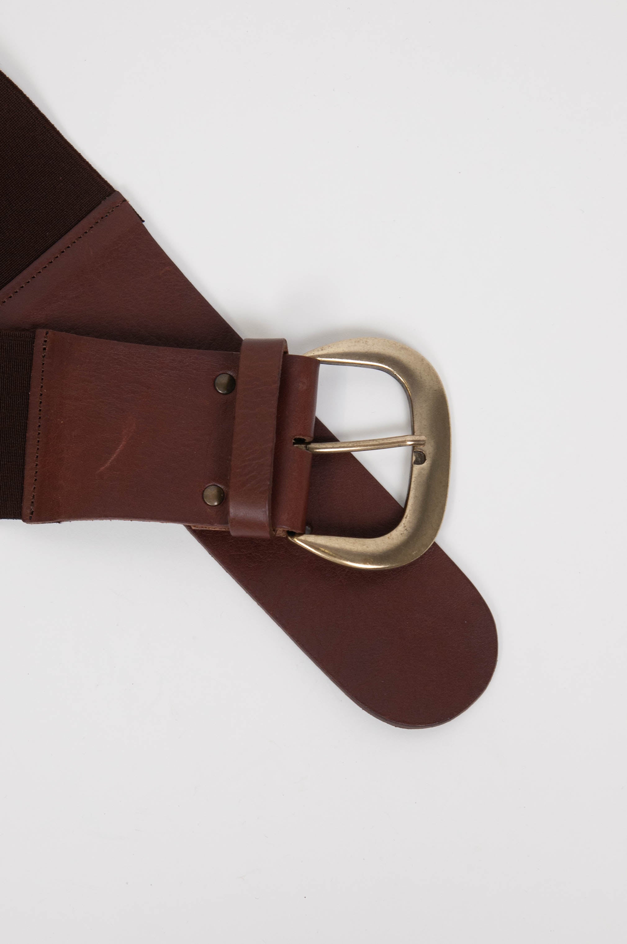 Tension in - Made in Italy genuine leather belt with metal buckle