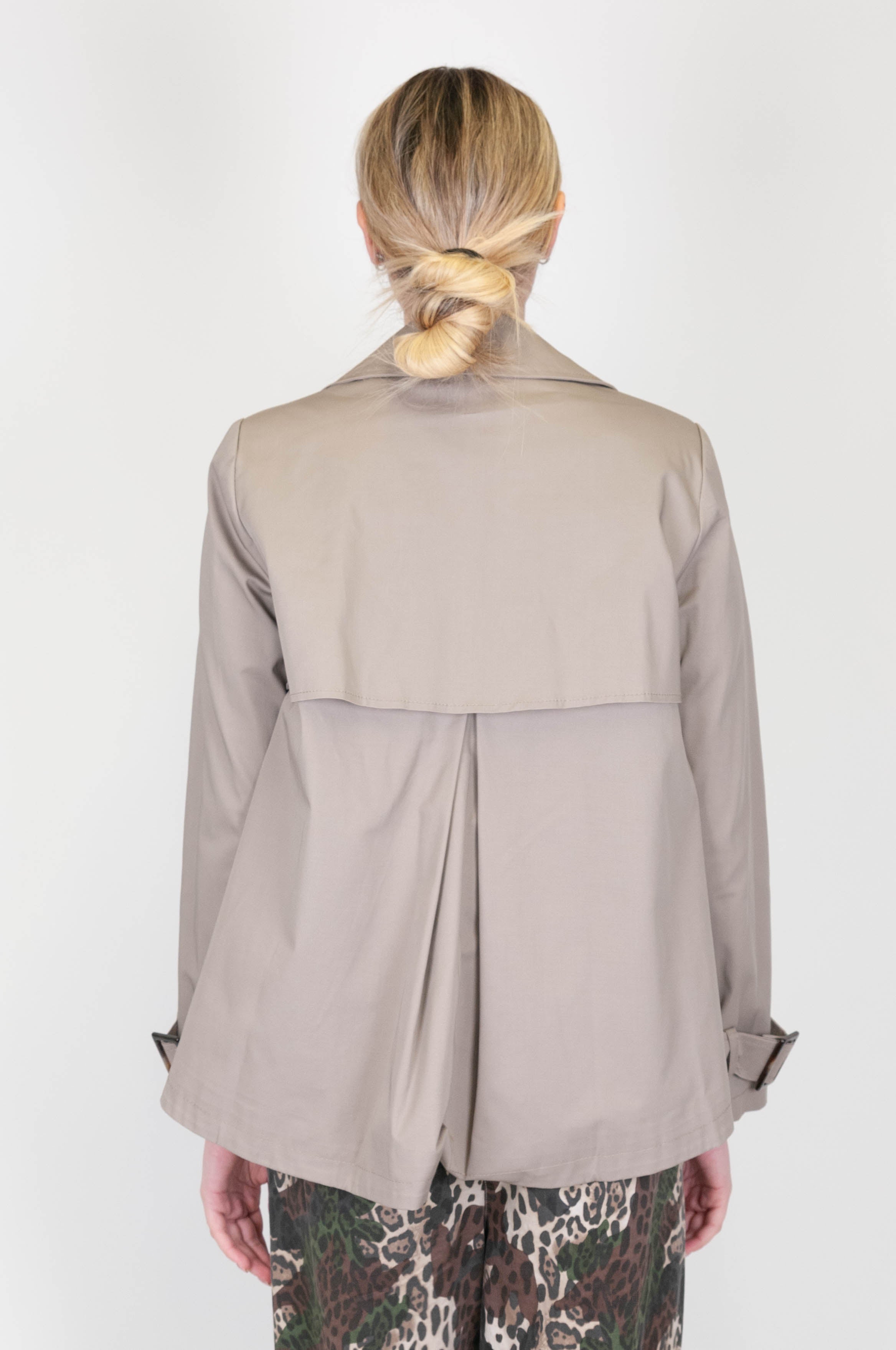 Tension in - Short double-breasted trench coat