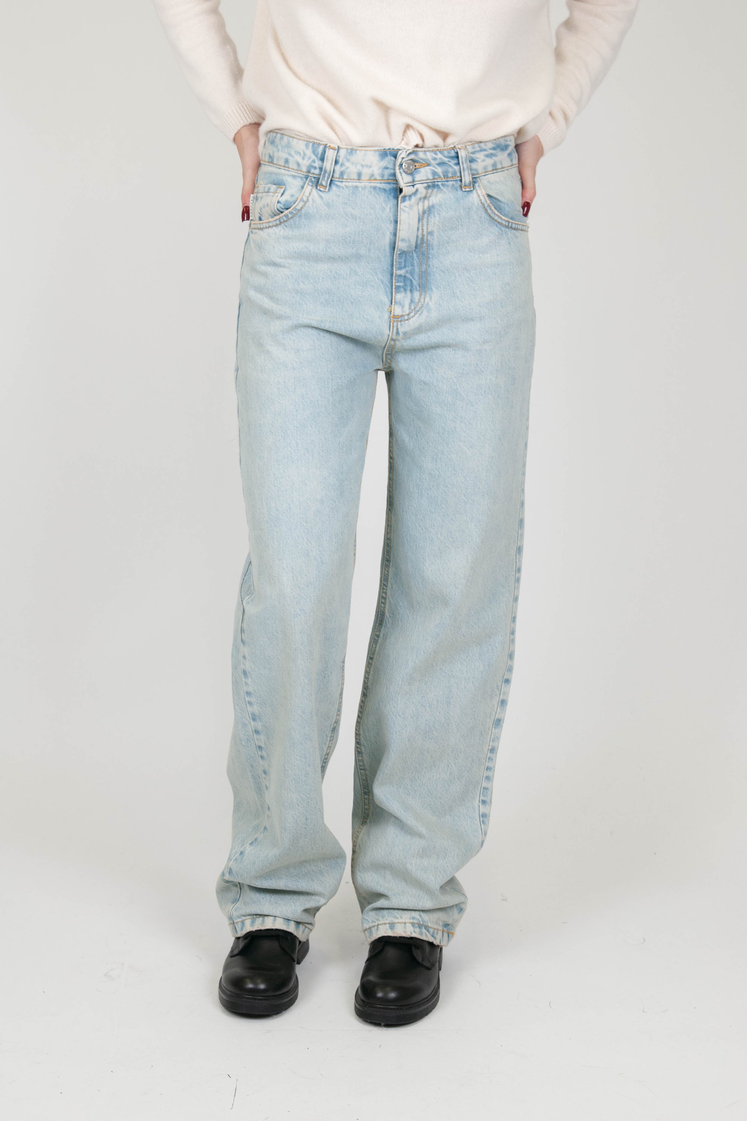 Haveone - Jeans regular lavaggio chiaro