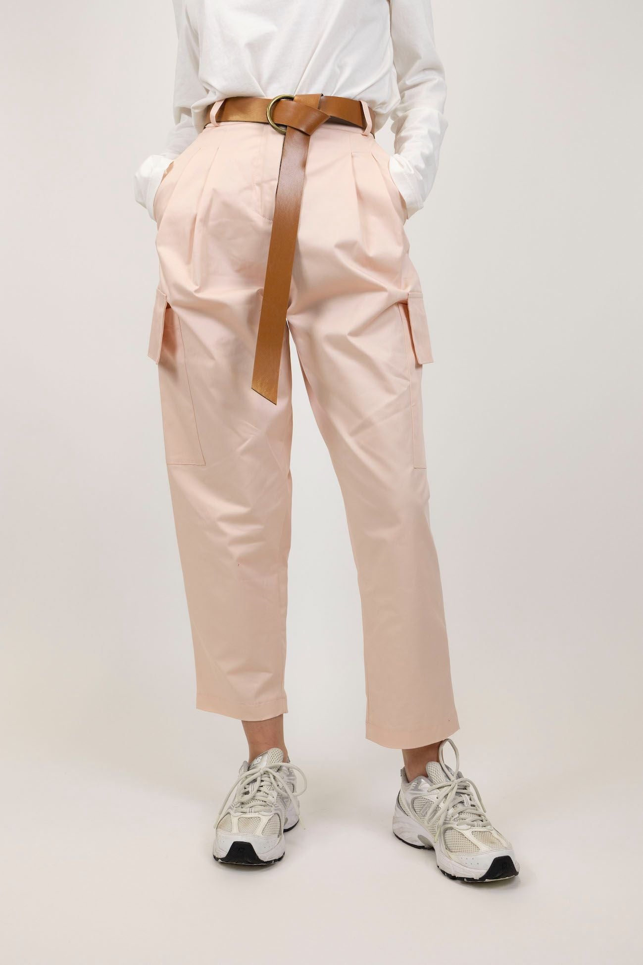 Haveone - Cargo trousers with belt