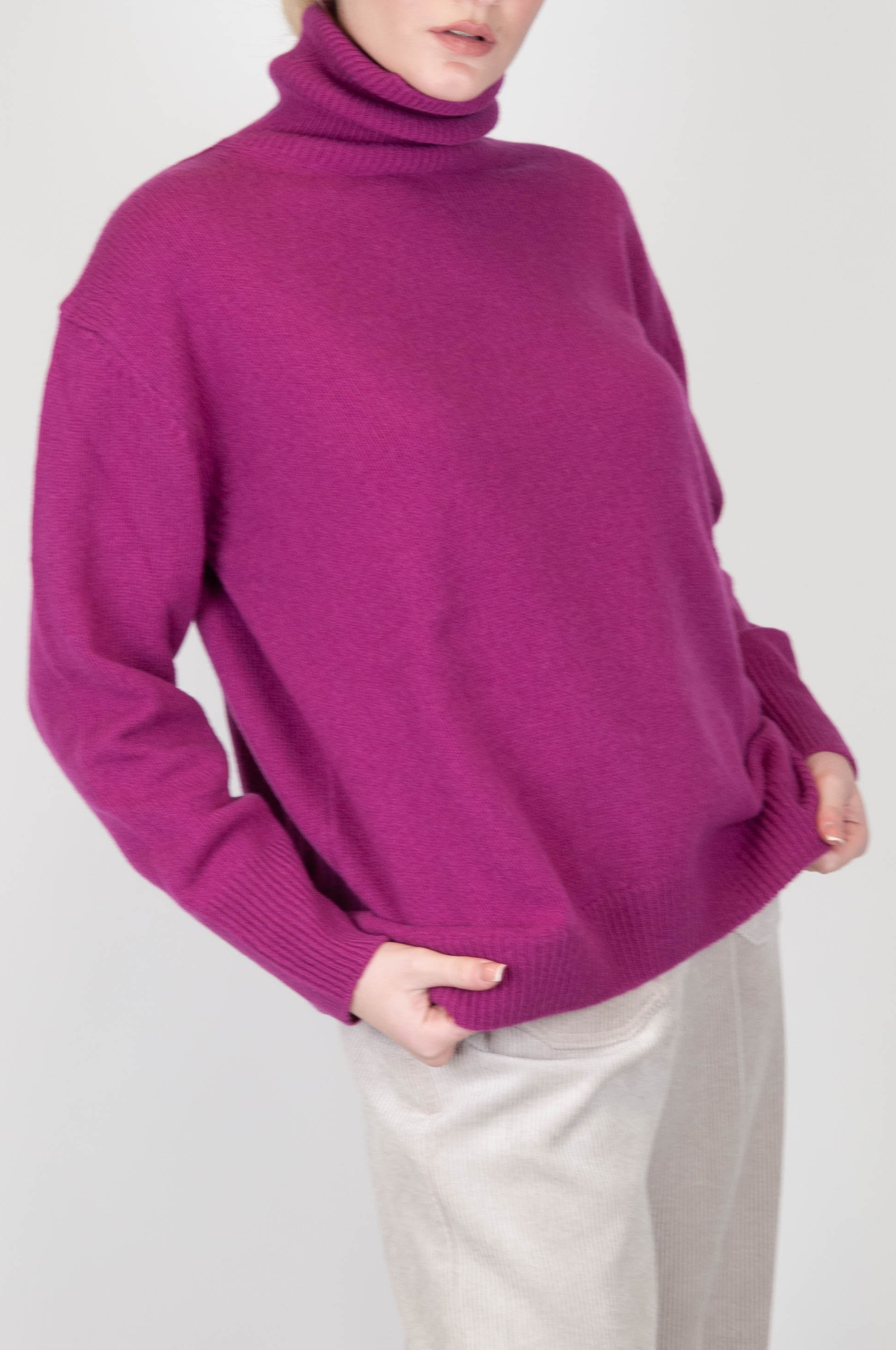 Dixie - Maglia collo alto a scatola in misto cashmere