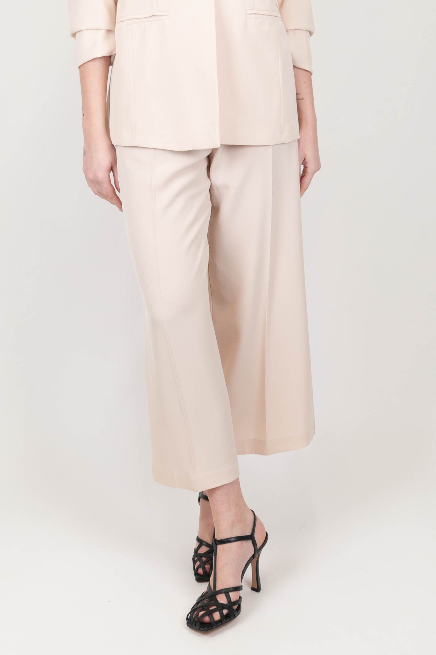 Maryley - Palazzo trousers with ironed crease