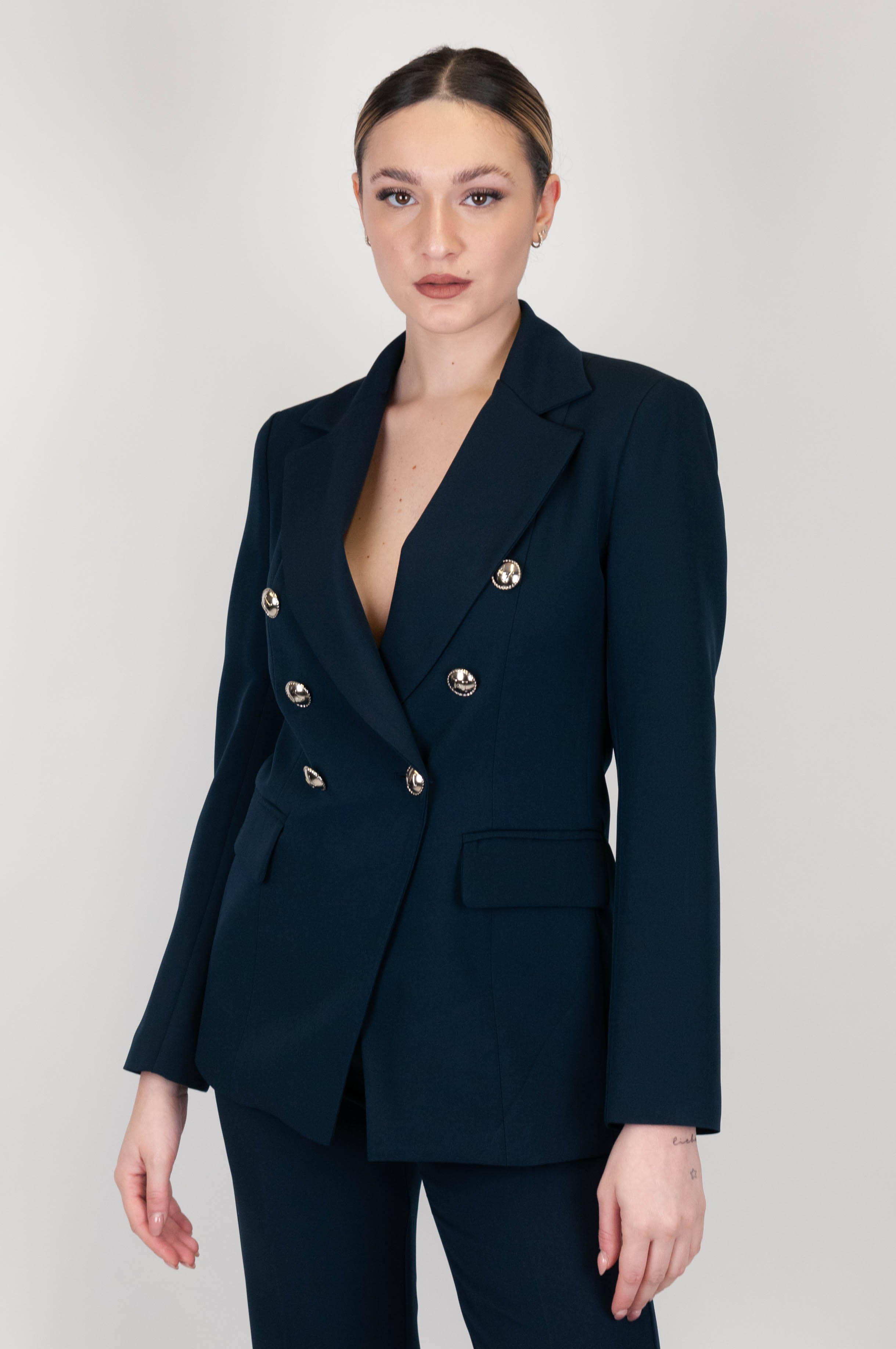 Maryley - Double-breasted jacket with wide peak lapel