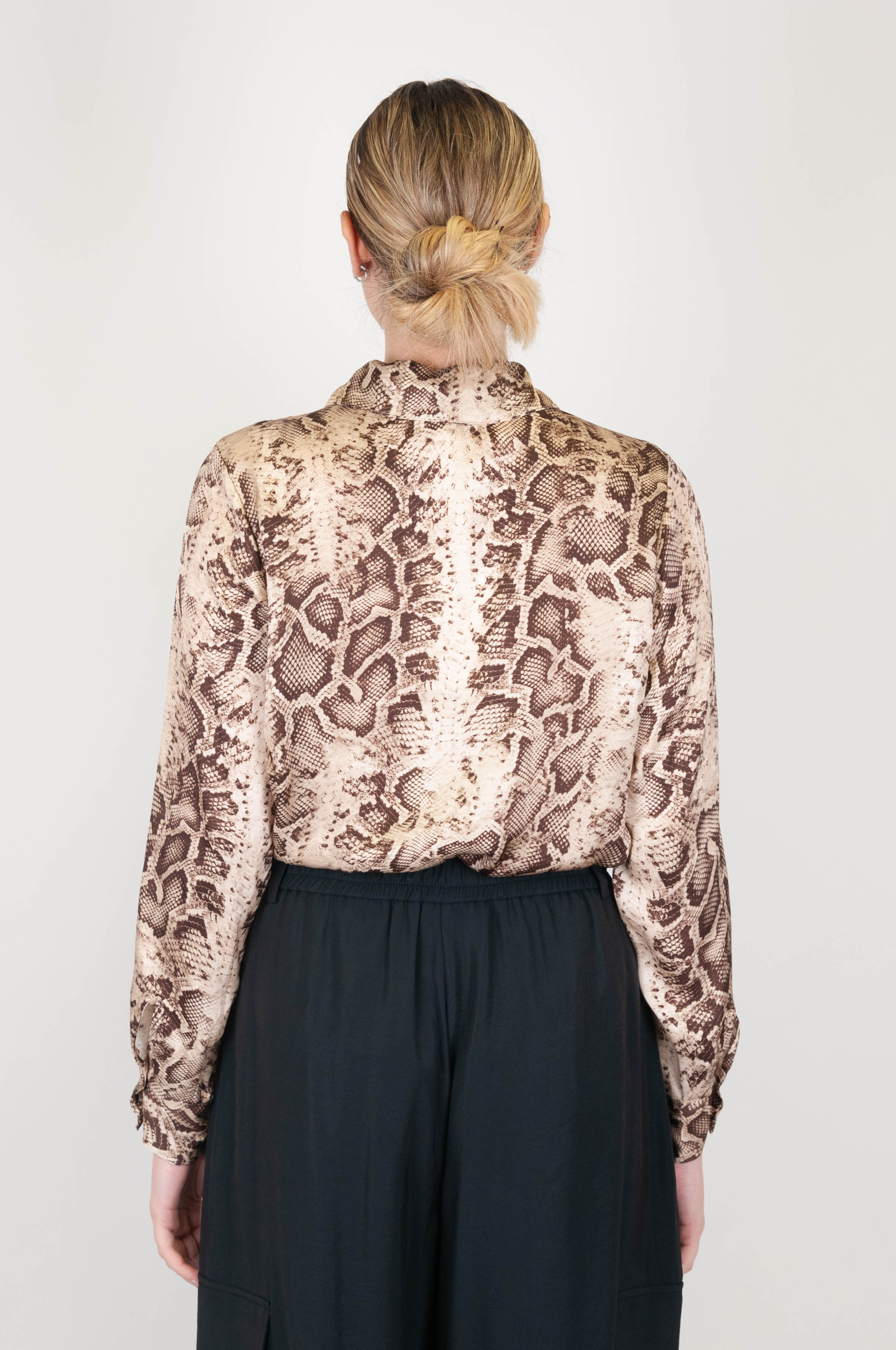 Haveone - Python print viscose shirt